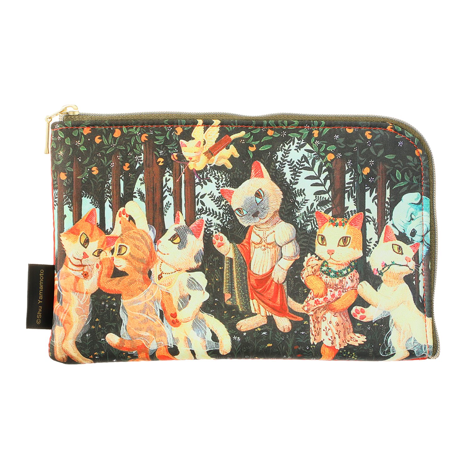 キャットアート メガネポーチ＆ Ｌ字ポーチ