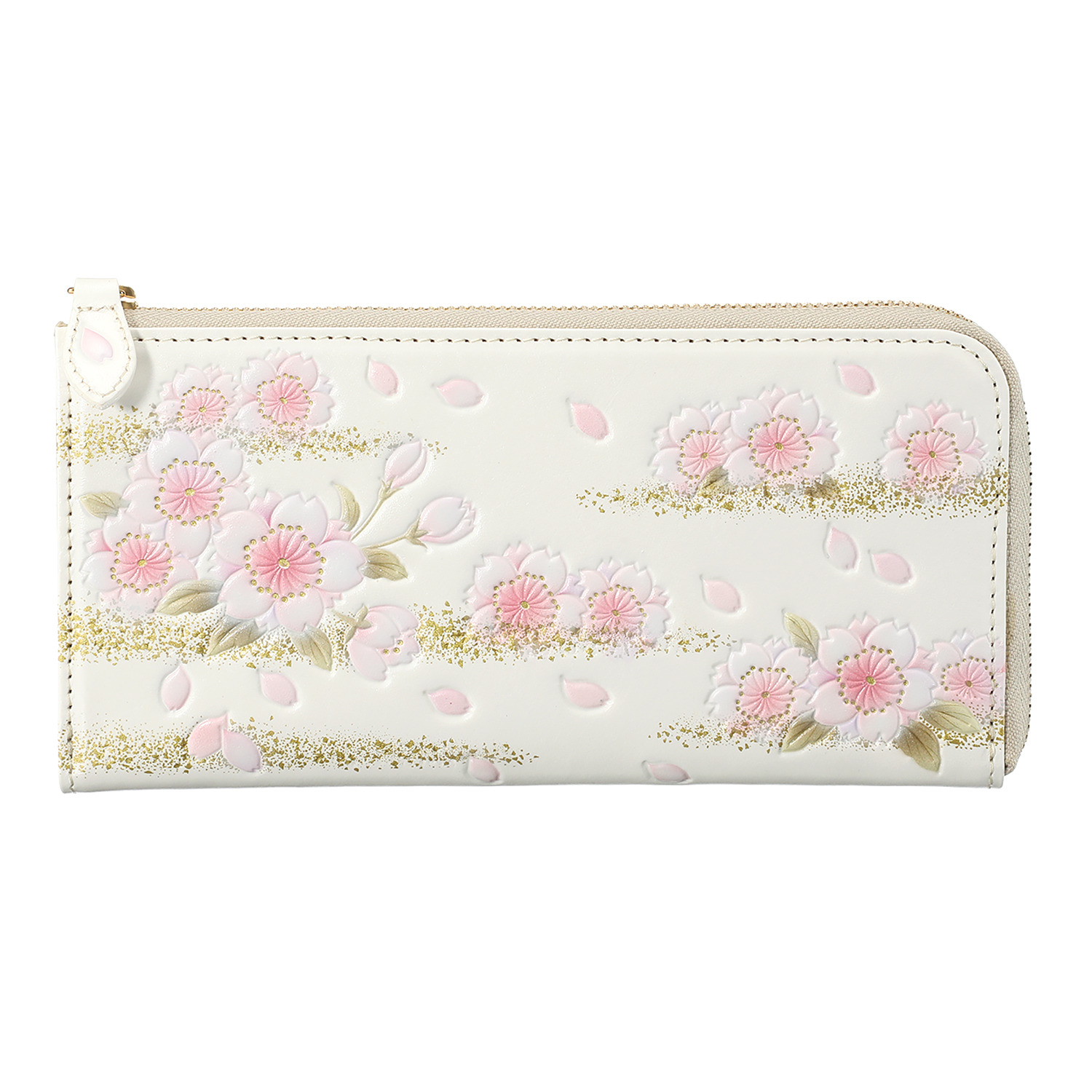 浅草文庫 牛革 Ｌ字ファスナー長財布