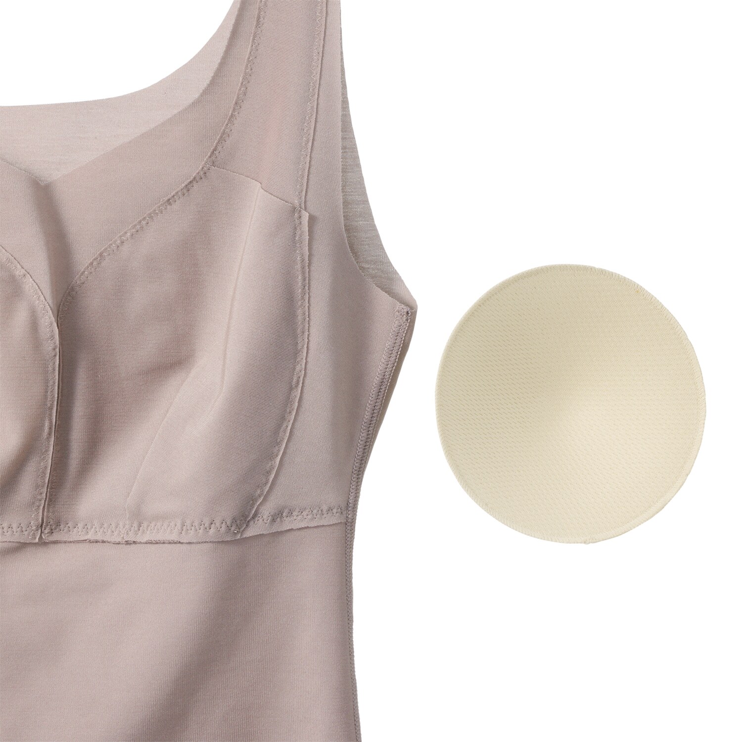 きれいになろう！ 抗菌防臭 日本製綿混素材 楽に美しバストメイク カップ付タンクトップ ２枚組