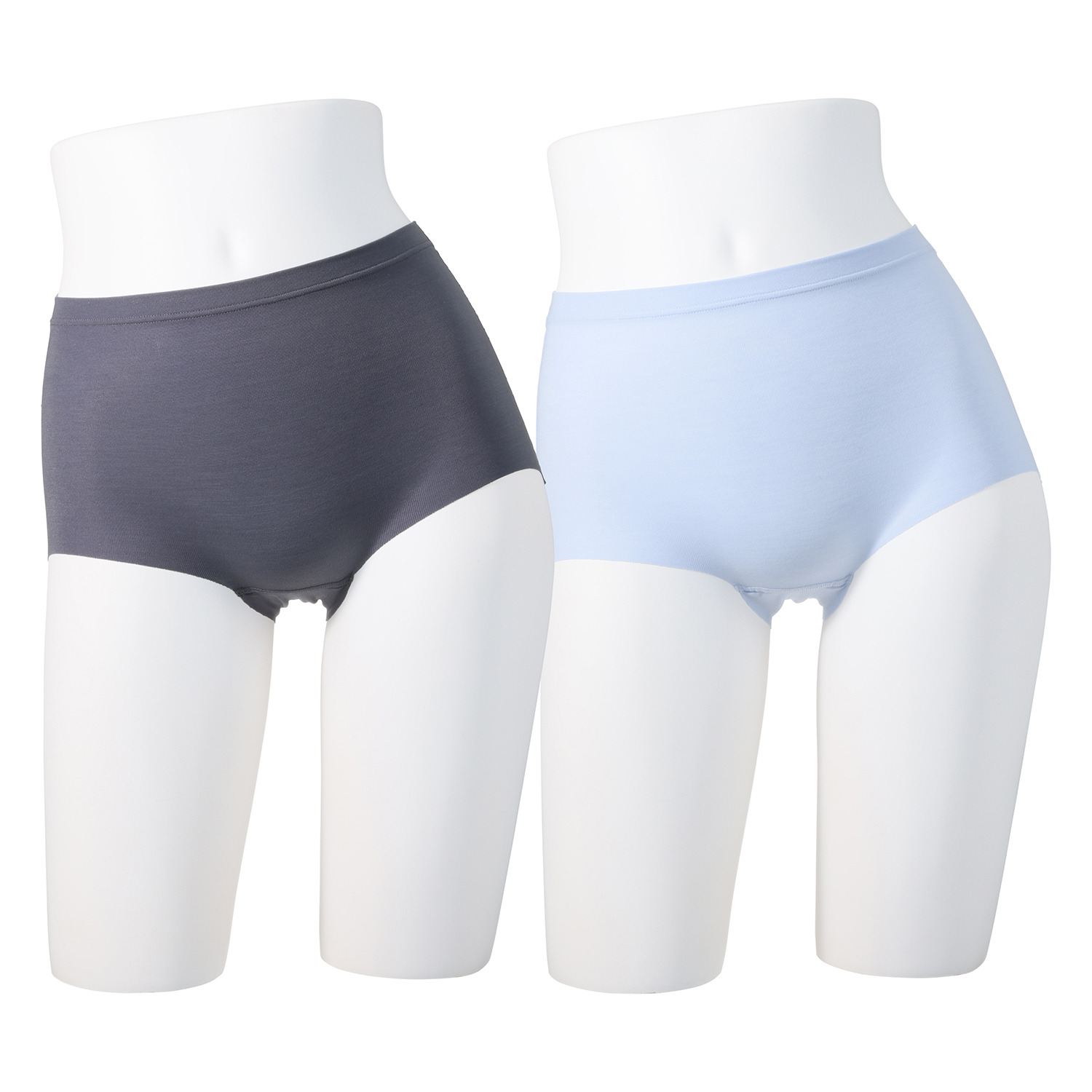 きれいになろう！ 抗菌防臭 日本製綿混素材 響きにくい 切りっぱなしショーツ ２枚組