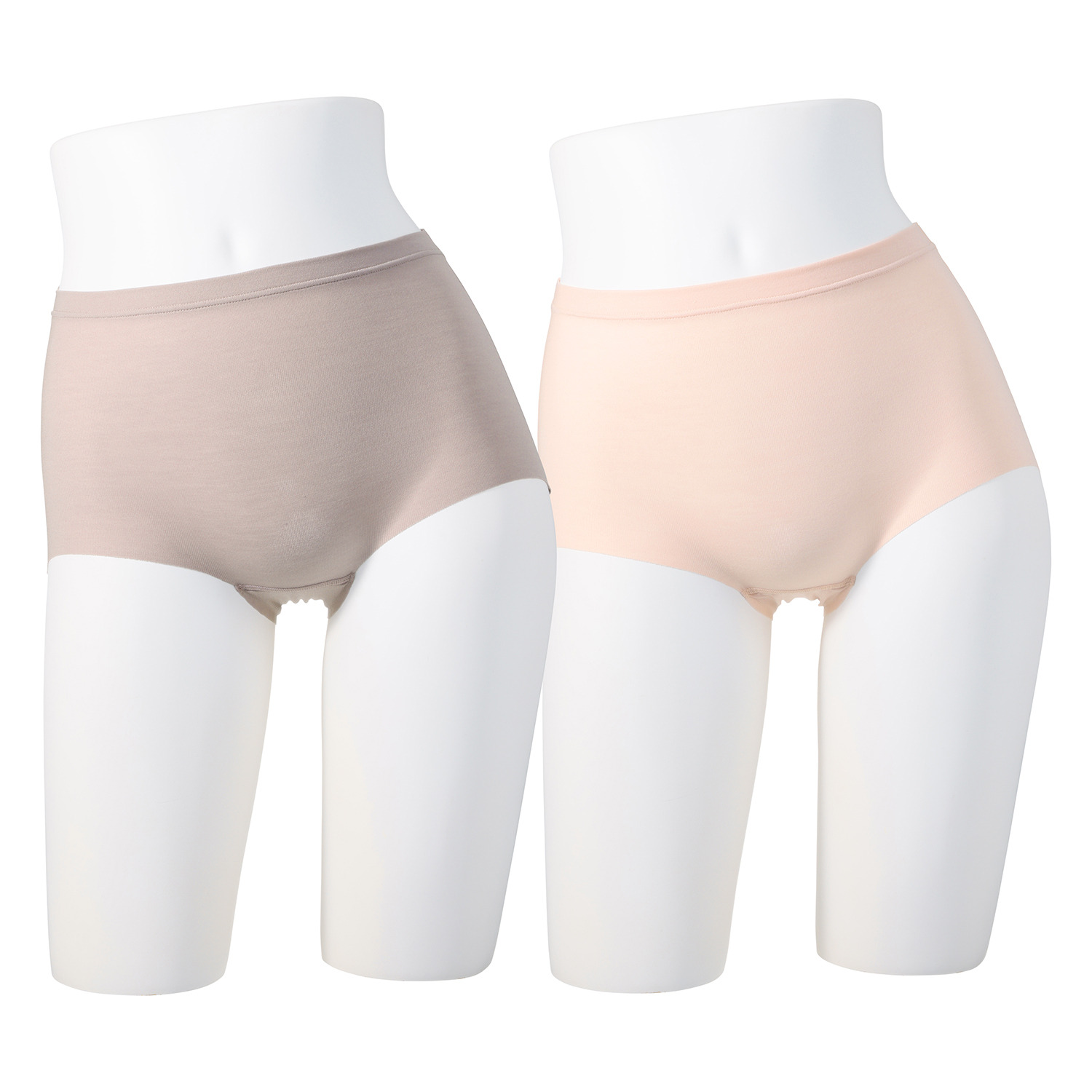 きれいになろう！ 抗菌防臭 日本製綿混素材 響きにくい 切りっぱなしショーツ ２枚組