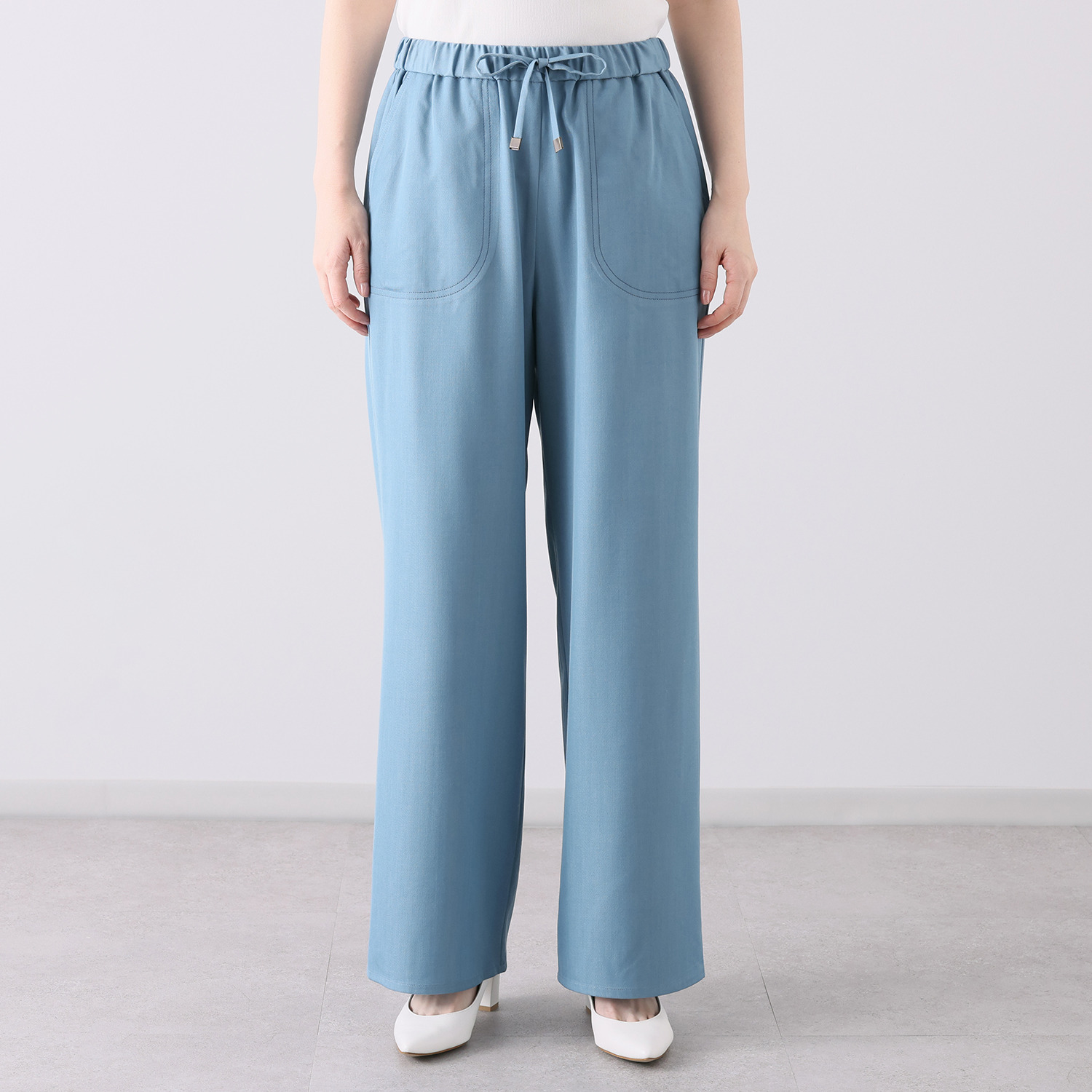 ニッケ ウールデニム ワイドパンツ