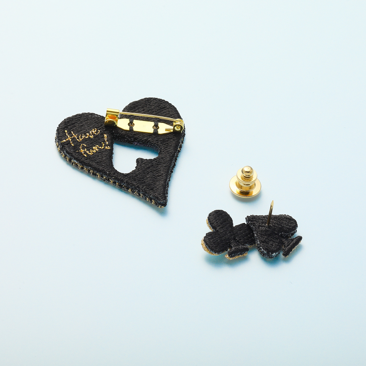 ラカム ドリームトリップシリーズ 手作業組み立て 立体刺しゅうブローチ ２点セット