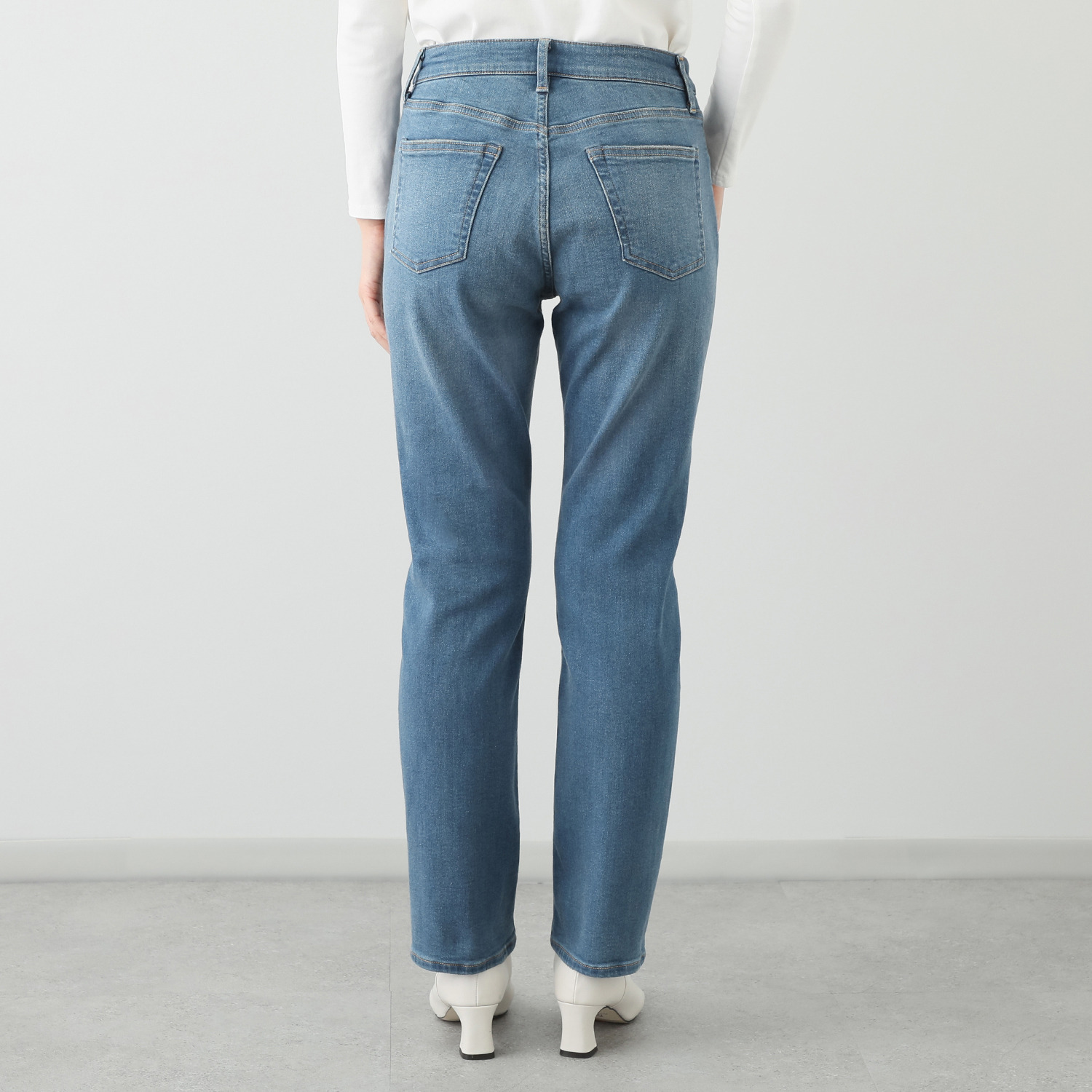 シュガーデプト 裏起毛 スーパーストレッチデニム ストレートパンツ