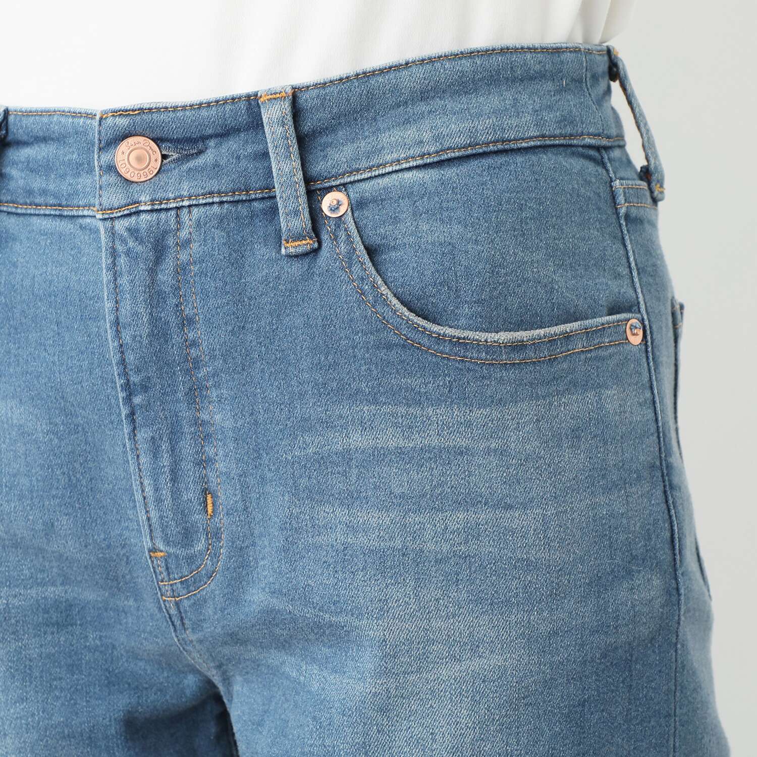 シュガーデプト 裏起毛 スーパーストレッチデニム ストレートパンツ