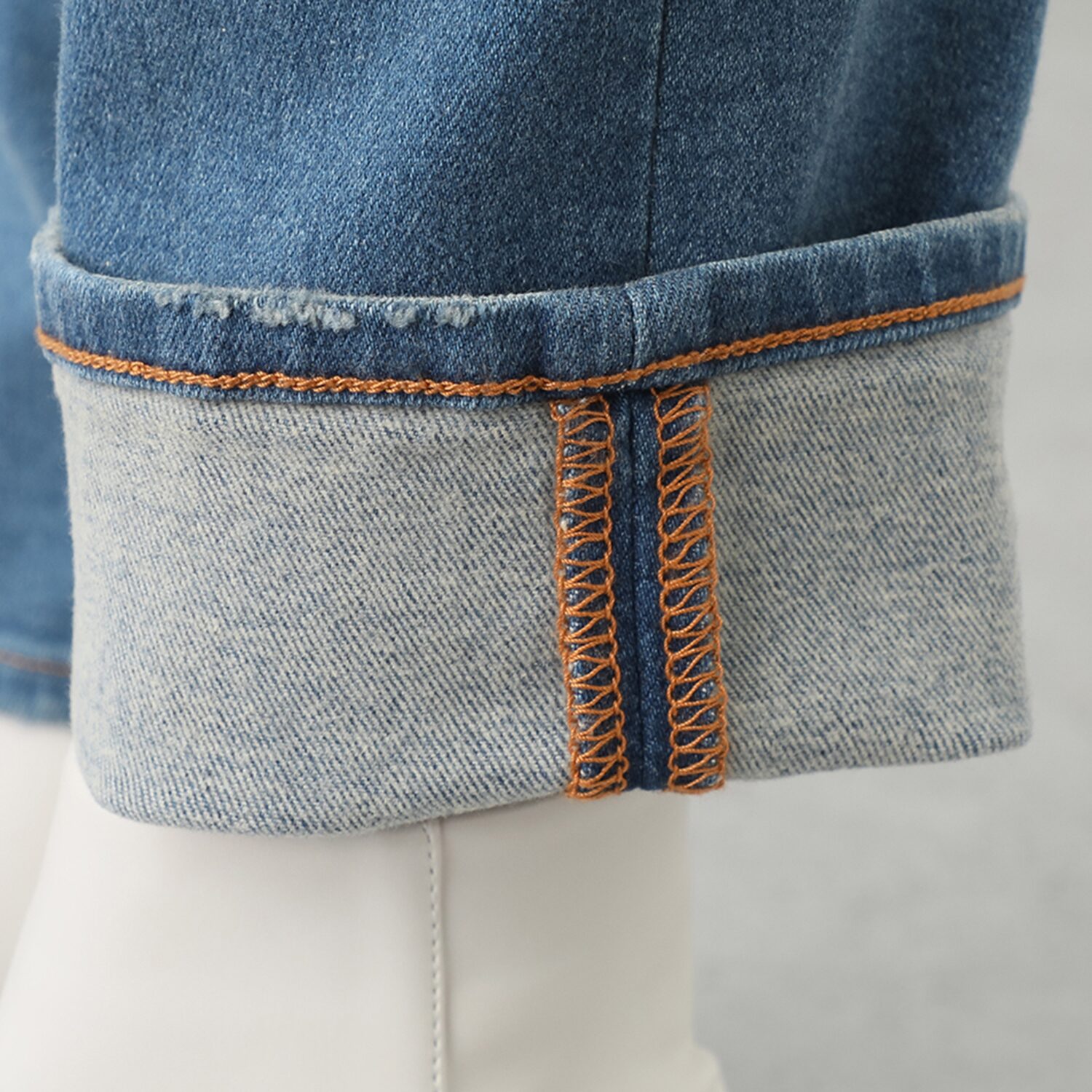 シュガーデプト 裏起毛 スーパーストレッチデニム ストレートパンツ