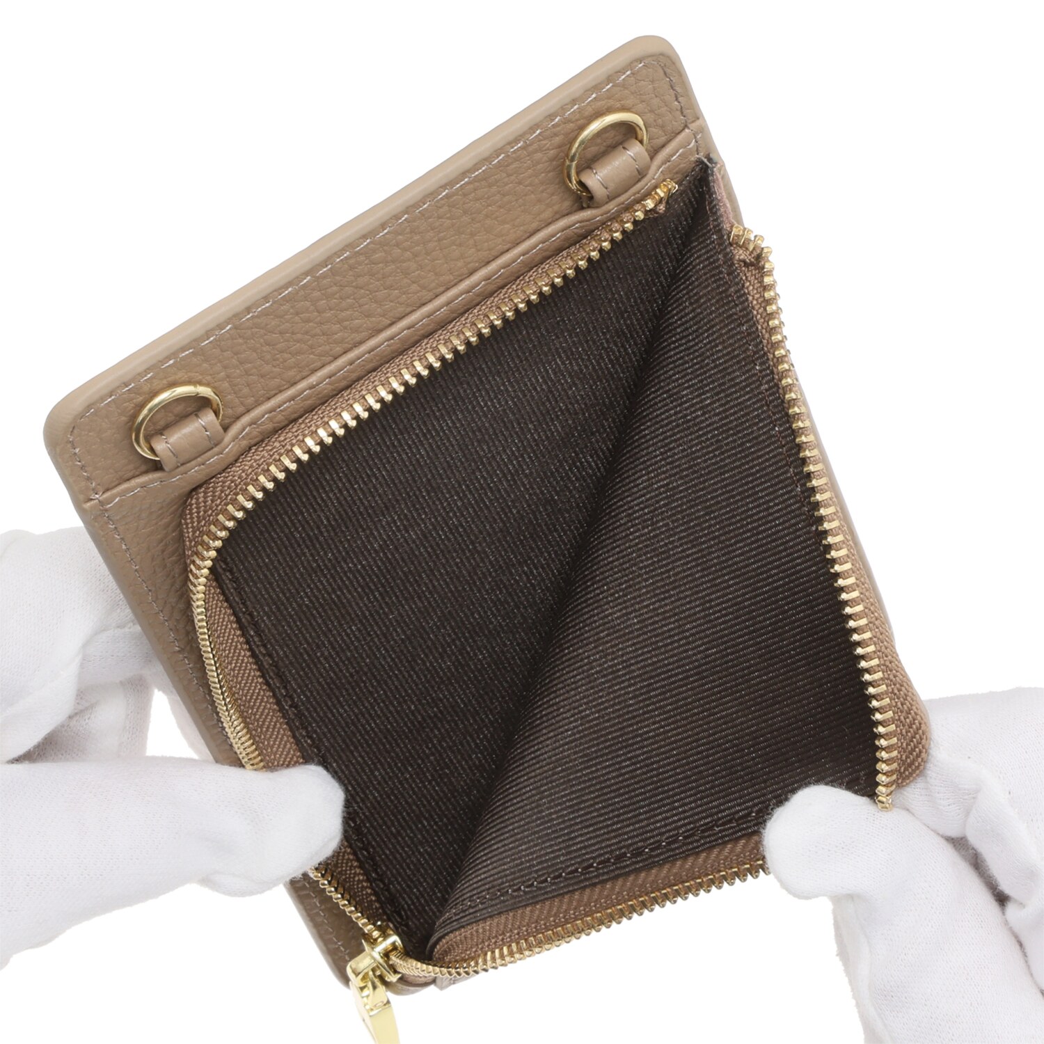 リズデイズ 牛革 ハンドル付 ２ウェイ スマホショルダーバッグ