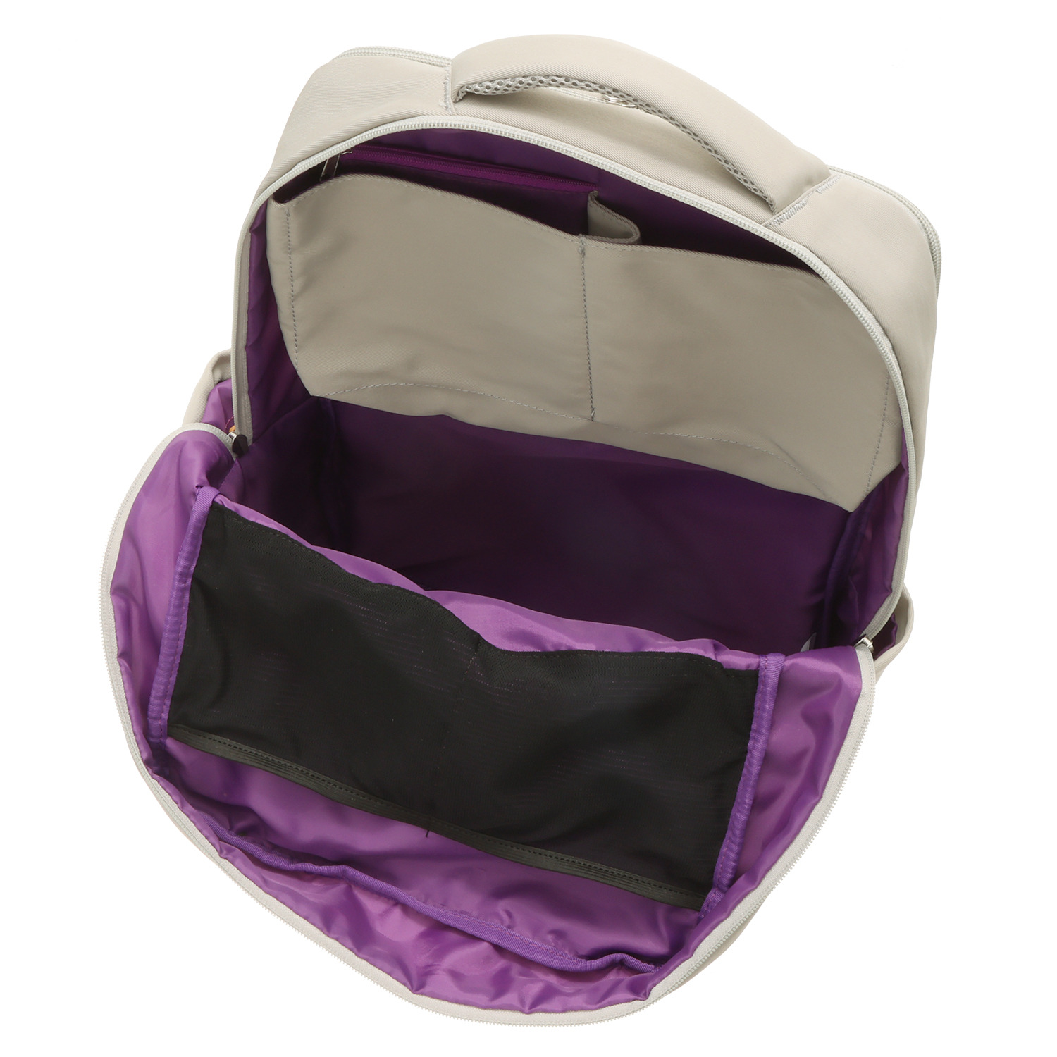 カバッグ はっ水ナイロン ガバッと開く前ポケット付 時短リュック“グランデ”