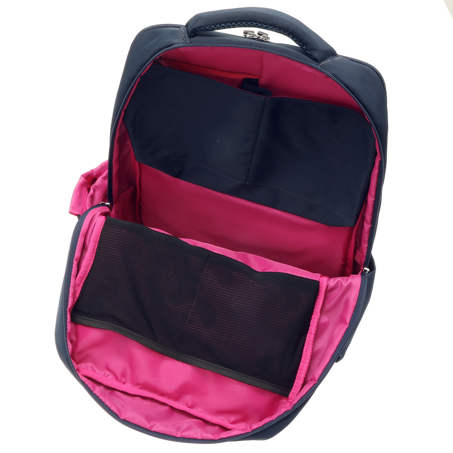 カバッグ はっ水ナイロン ガバッと開く前ポケット付 時短リュック“グランデ”