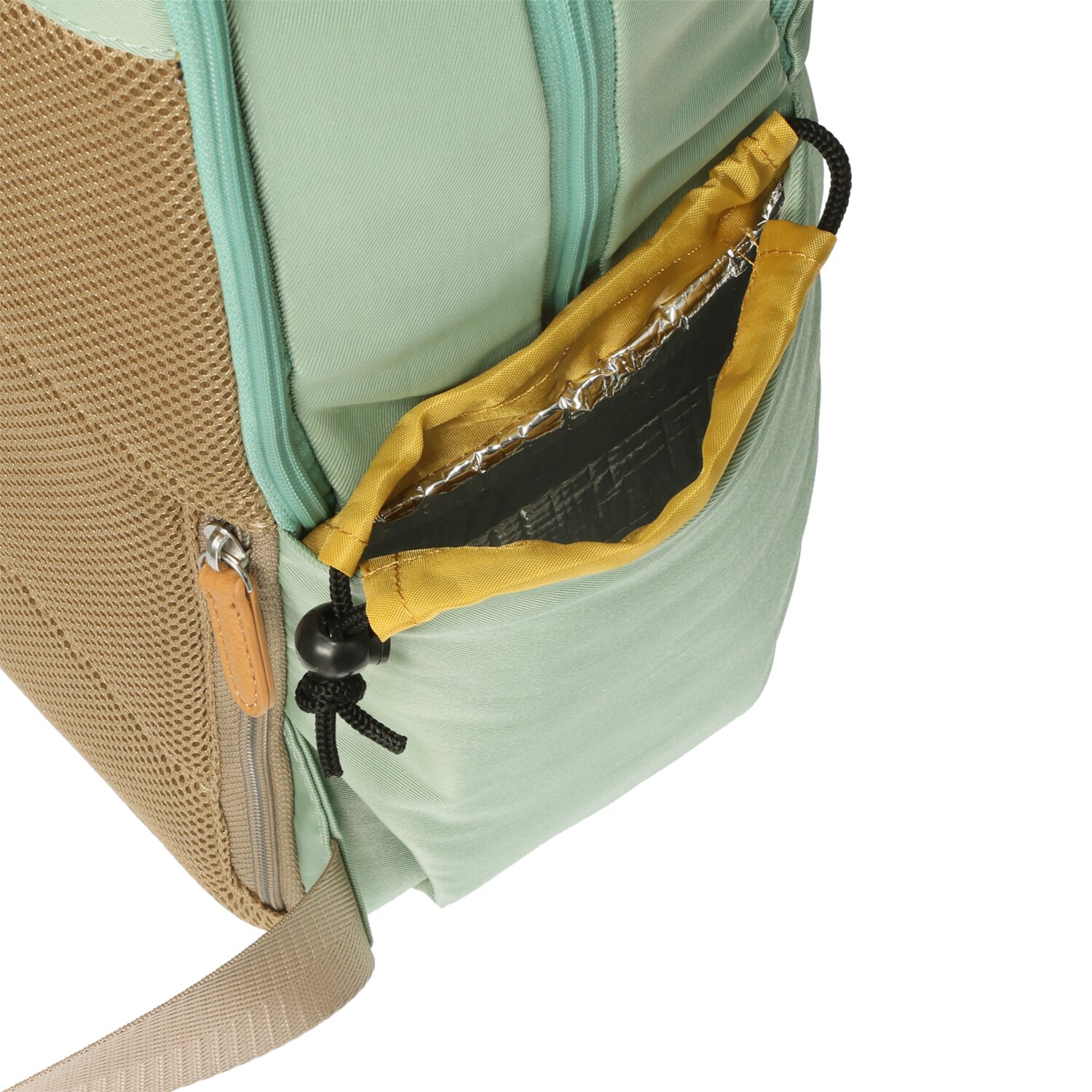 カバッグ はっ水ナイロン ガバッと開く前ポケット付 時短リュック“グランデ”