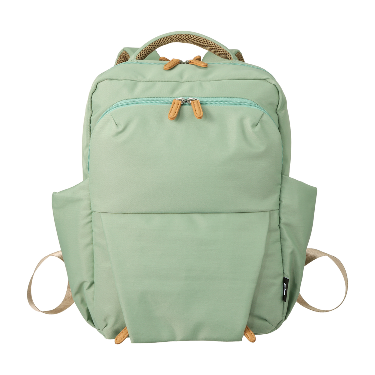 カバッグ はっ水ナイロン ガバッと開く前ポケット付 時短リュック“ミニ”