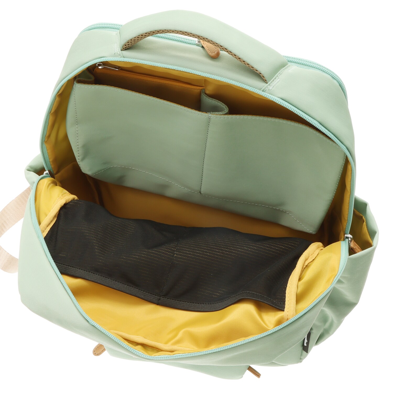 カバッグ はっ水ナイロン ガバッと開く前ポケット付 時短リュック“ミニ”