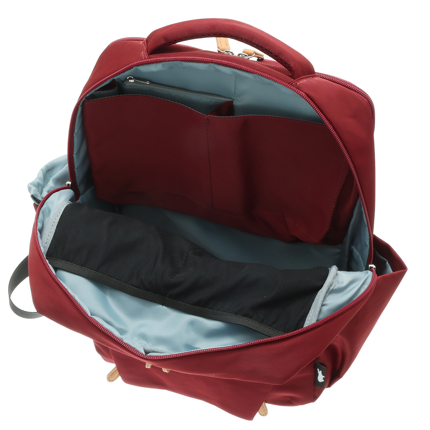 カバッグ はっ水ナイロン ガバッと開く前ポケット付 時短リュック“ミニ”