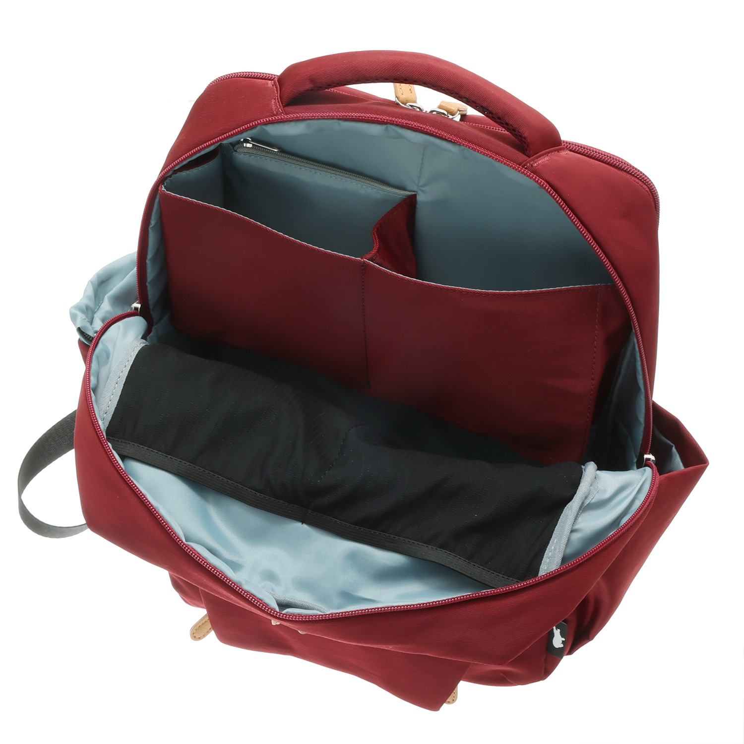 カバッグ はっ水ナイロン ガバッと開く前ポケット付 時短リュック“ミニ”