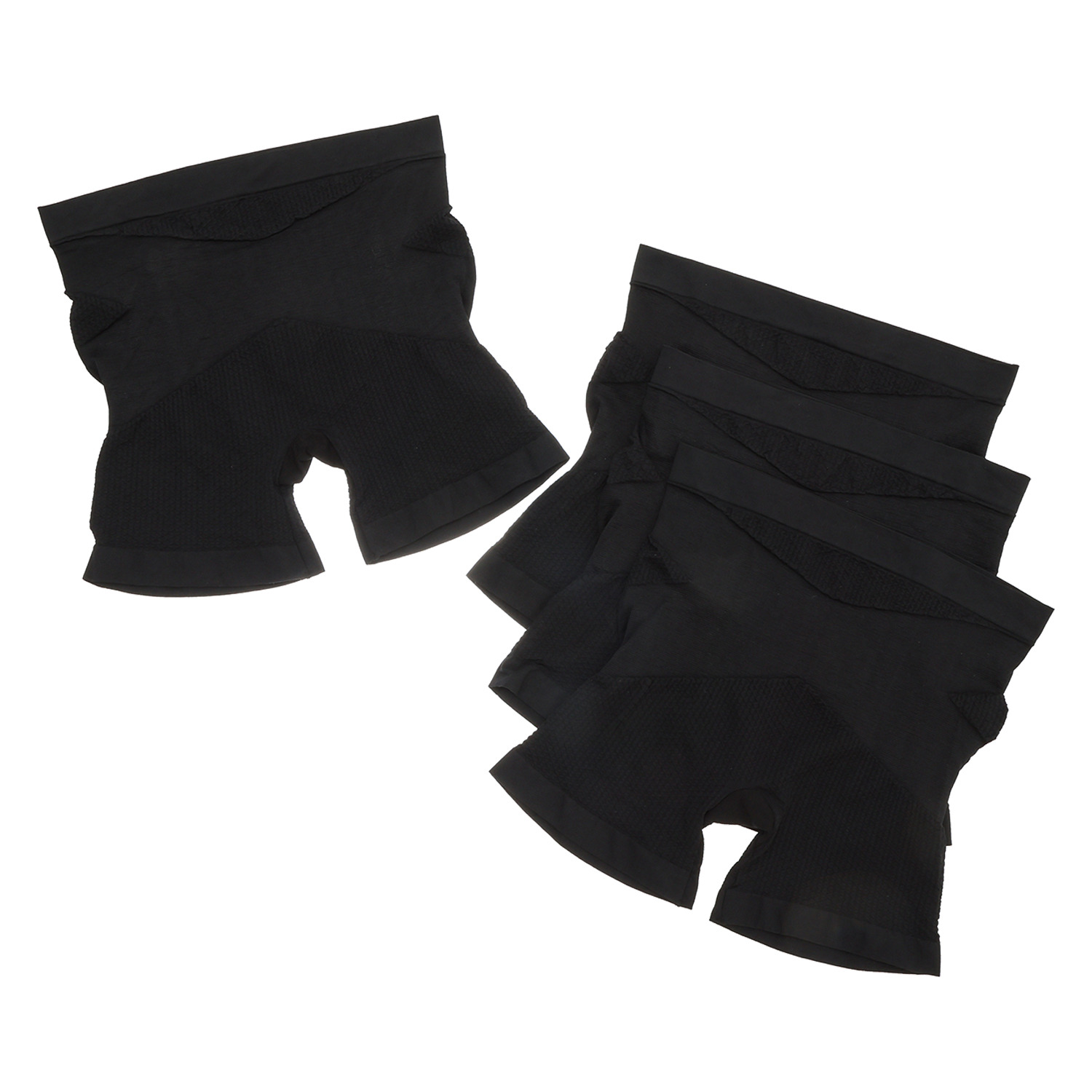 女の欲望 快適ワッフルメッシュ 骨盤＆ヒップサポート １．５分丈パンツ 同色４枚セット