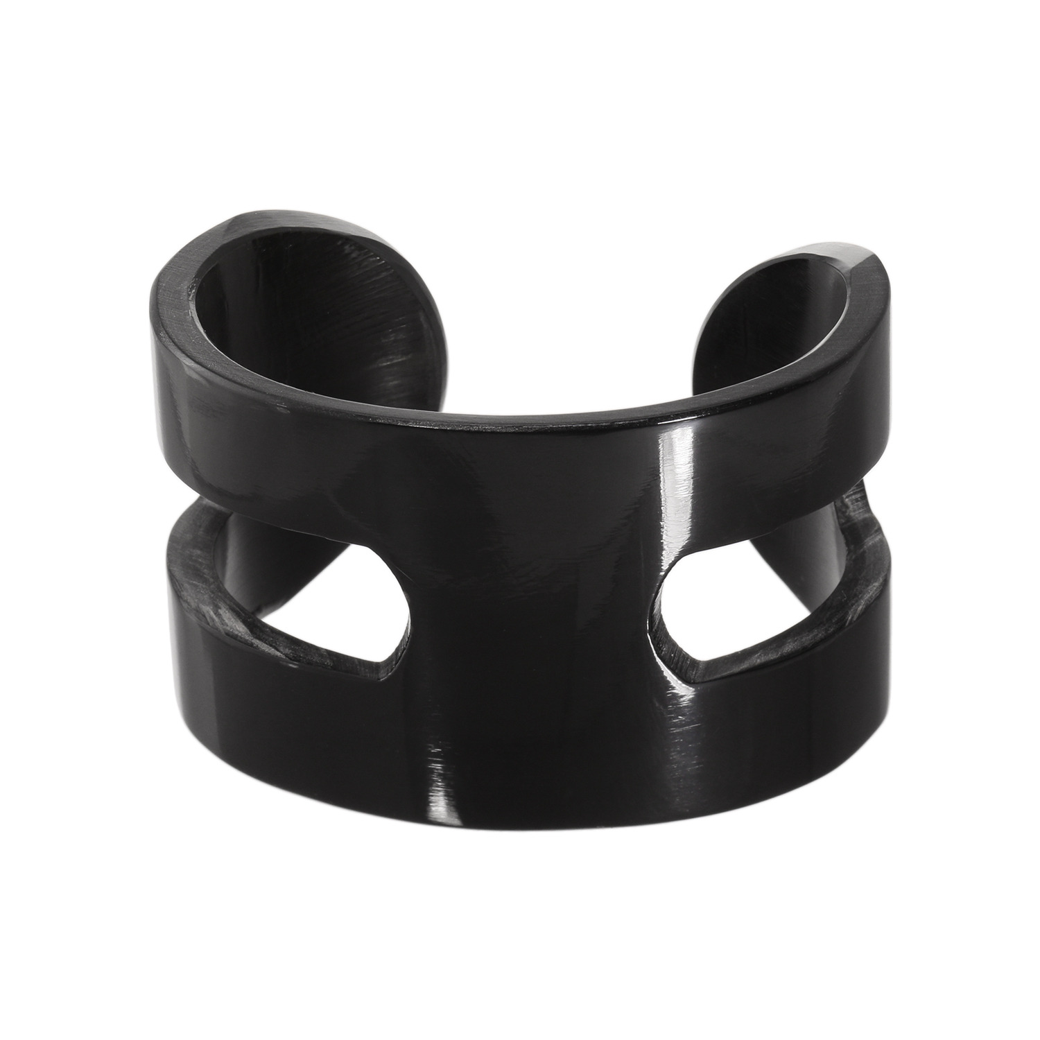 グレイスモア 水牛 ラインデザイン 軽やかボリューム バングル