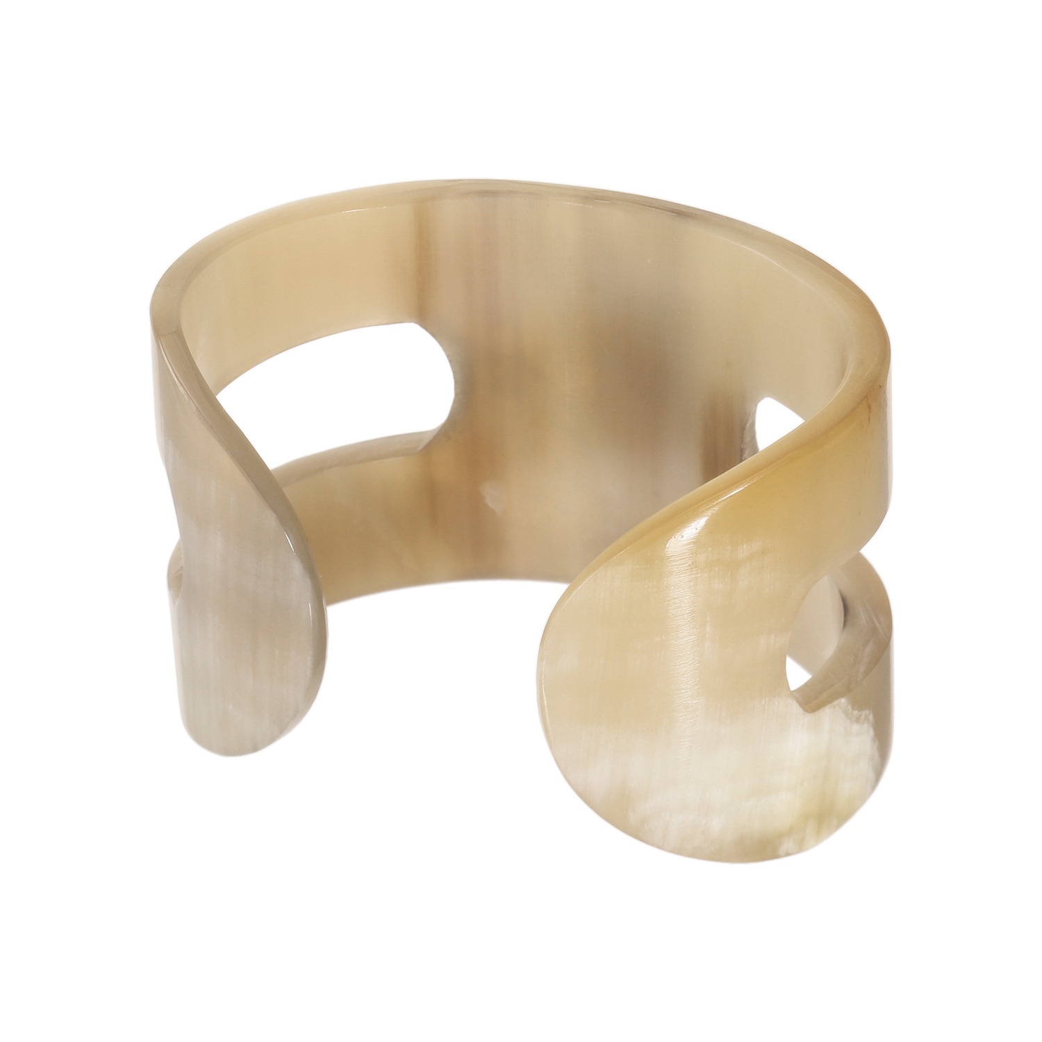 グレイスモア 水牛 ラインデザイン 軽やかボリューム バングル