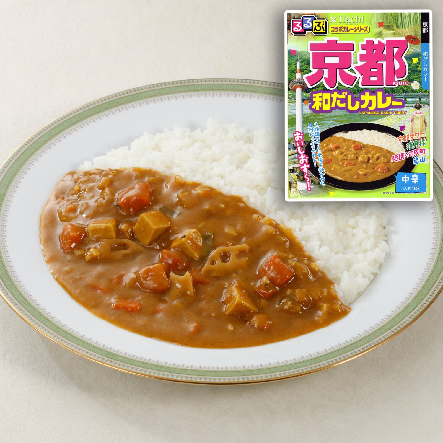 るるぶ×Ｈａｃｈｉ コラボカレーシリーズ 京都和だしカレー中辛