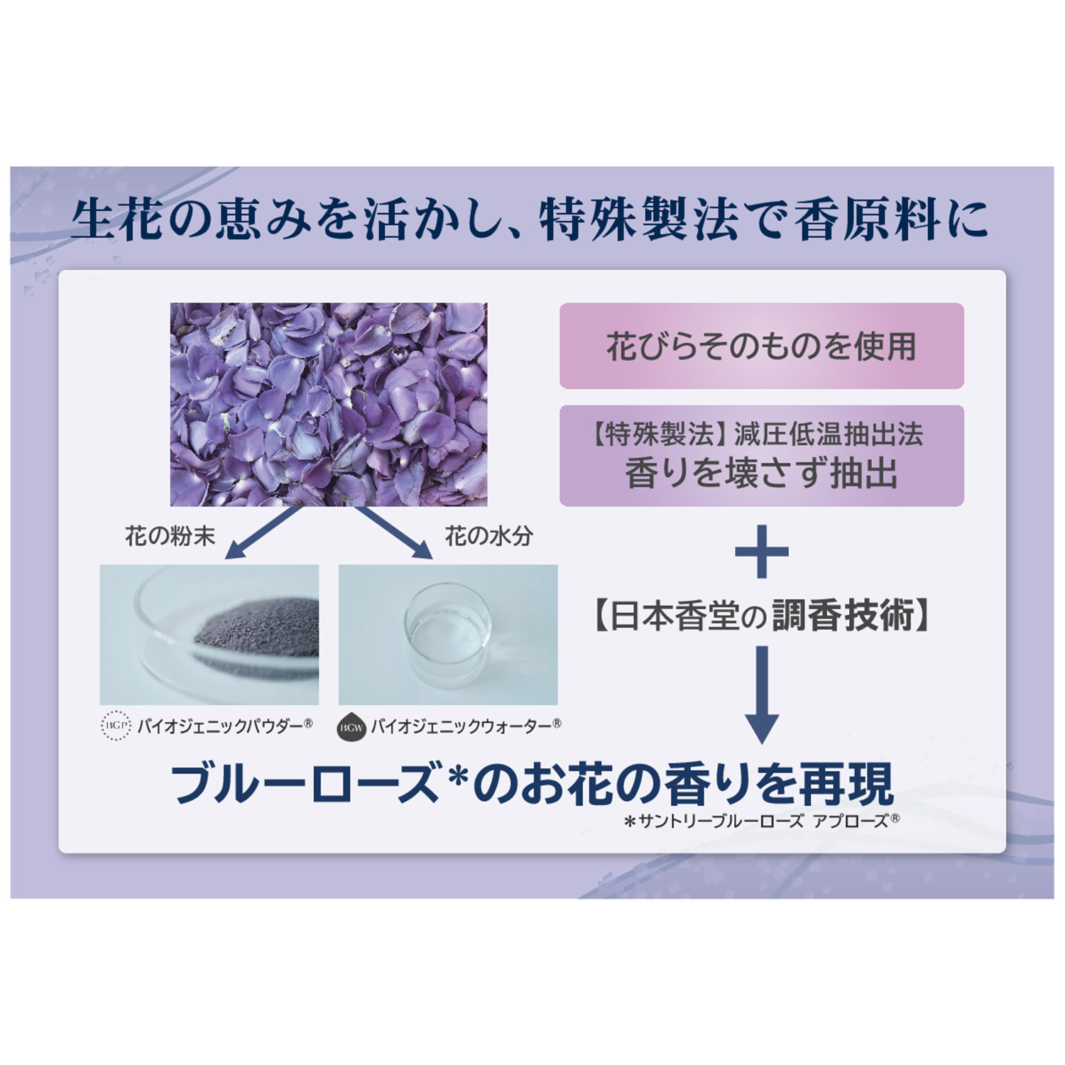 日本香堂 花風プラチナ ブルーローズの香り お線香セット