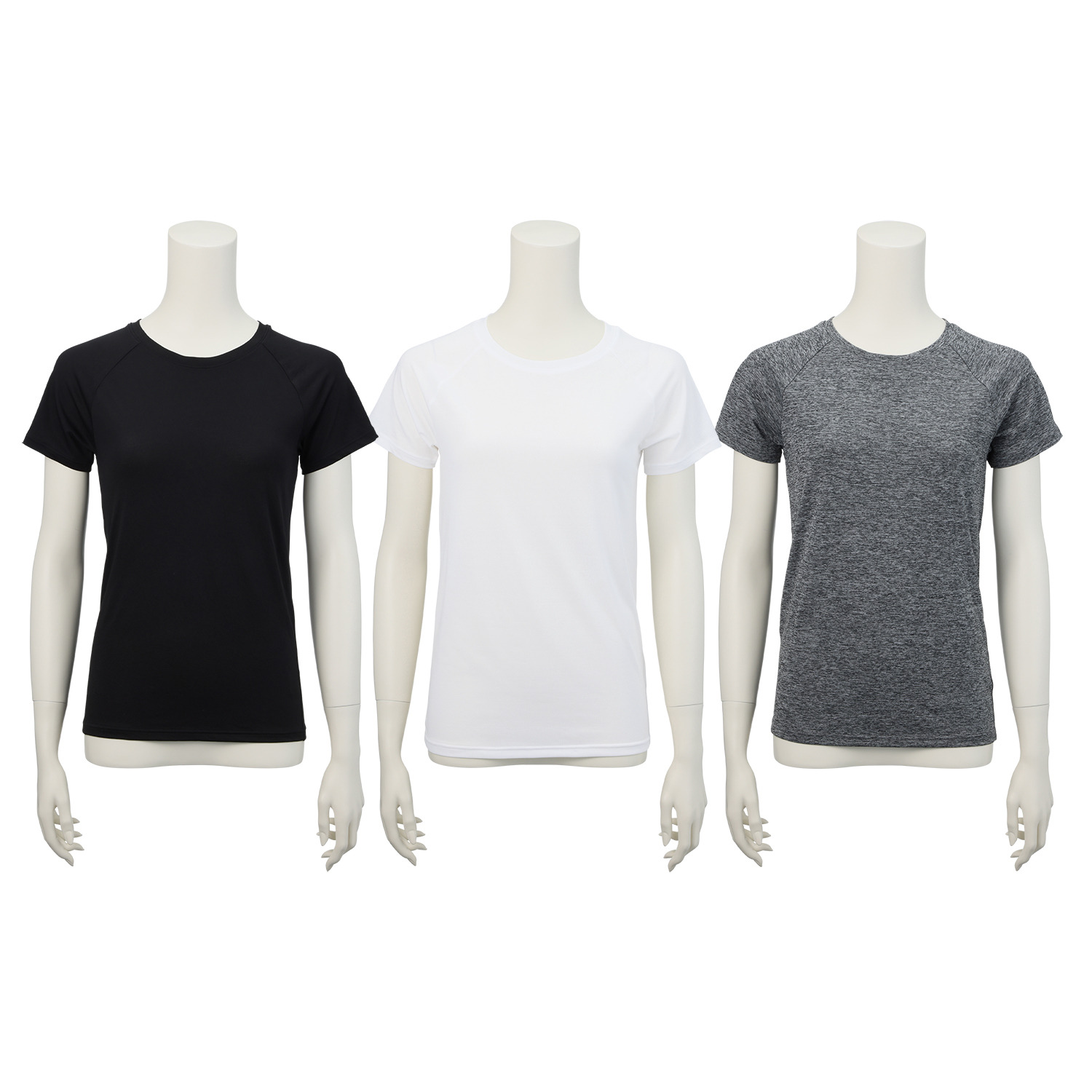 ブリーズドライ 汗対策・遮熱 快適さらさら ラグラン半袖シャツ ３枚セット