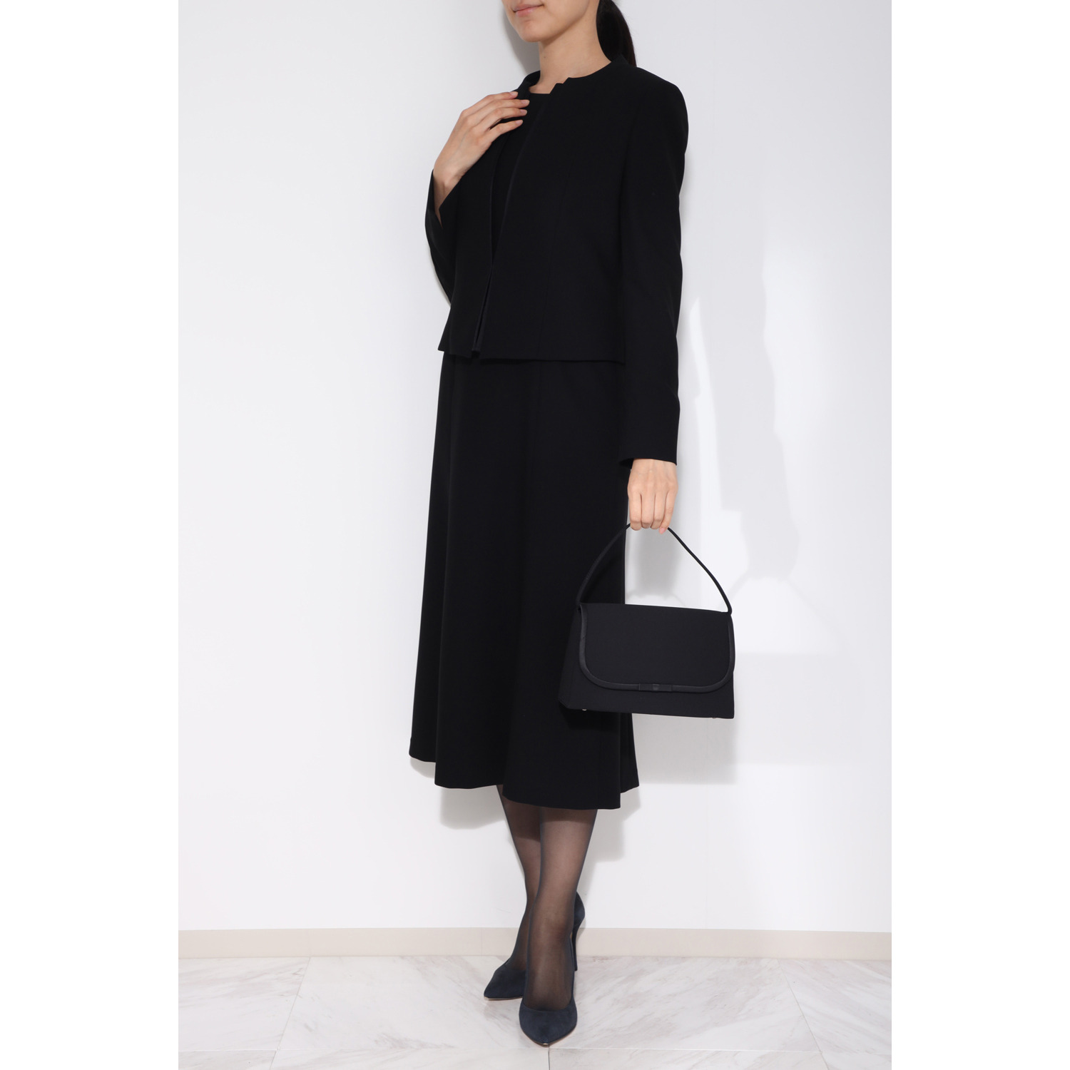 ラルジュ ブラックフォーマルバッグ ＜袱紗・サブバッグ付Ｂ＞