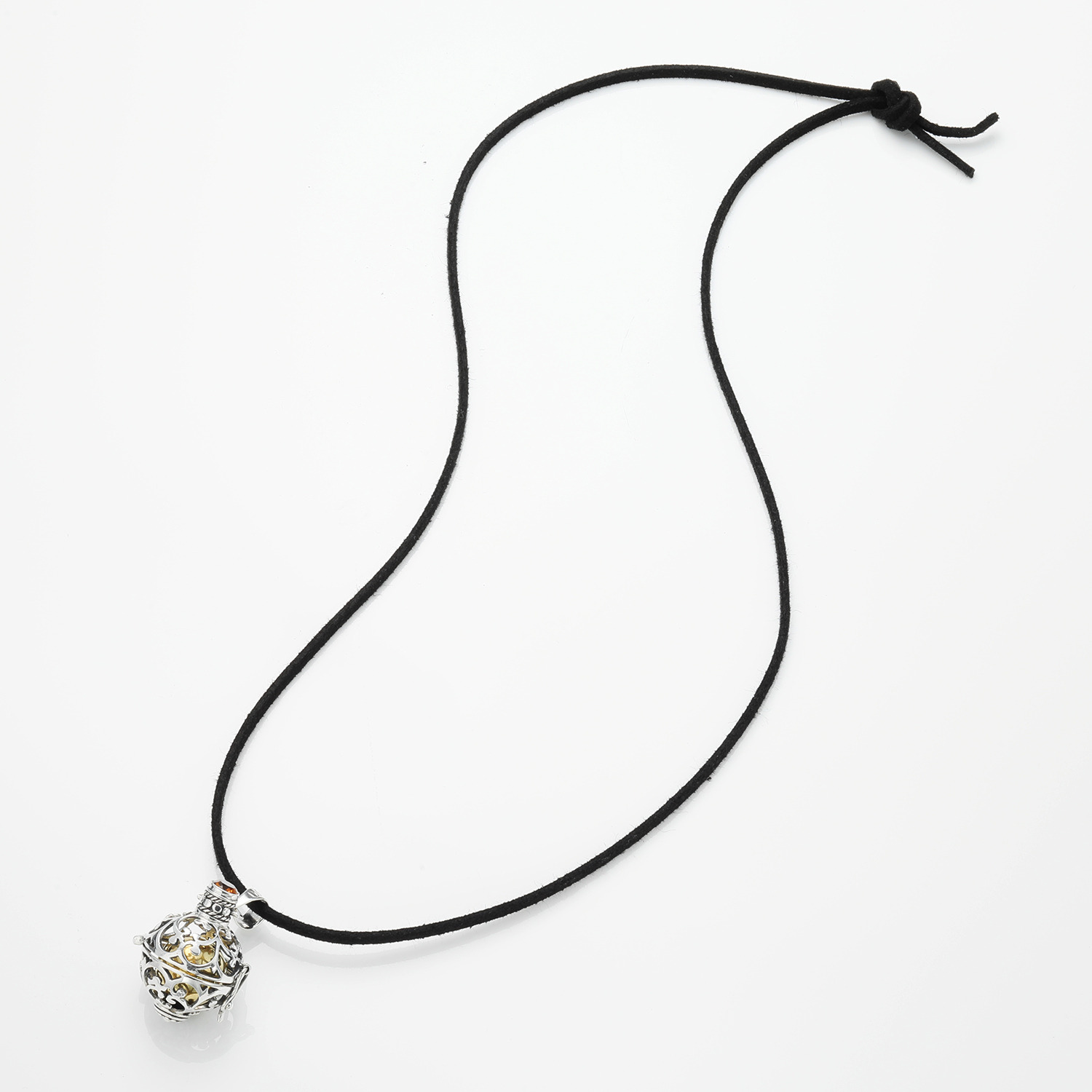 ガムランボール コードネックレス＆ キーホルダー付 ペンダントトップ ＜王宮の秘儀＞ 〜金財・成功・勝守り〜