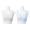 丸福ガーゼ 速乾・抗菌防臭 綿モダール混 ノンワイヤーブラジャー ２枚セット