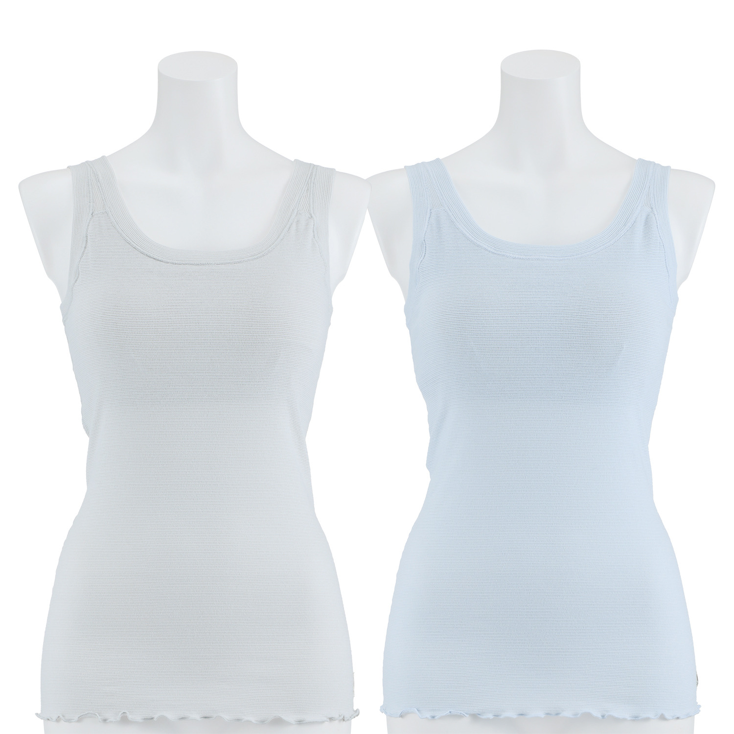 丸福ガーゼ 速乾・抗菌防臭 綿モダール混 カップ付タンクトップ ２枚セット