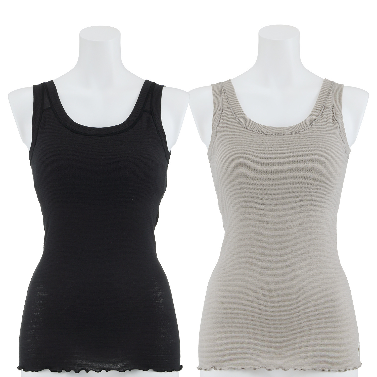 丸福ガーゼ 速乾・抗菌防臭 綿モダール混 カップ付タンクトップ ２枚セット