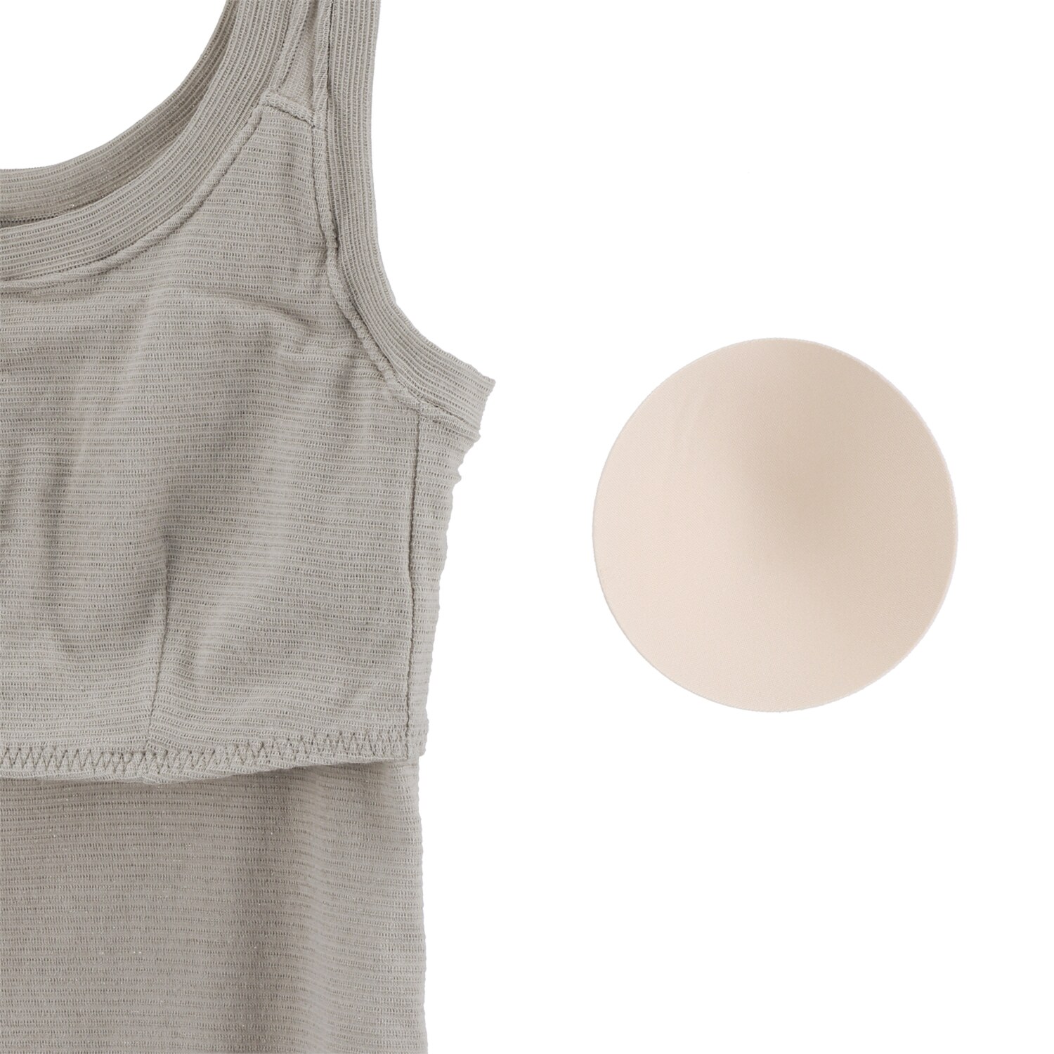 丸福ガーゼ 速乾・抗菌防臭 綿モダール混 カップ付タンクトップ ２枚セット