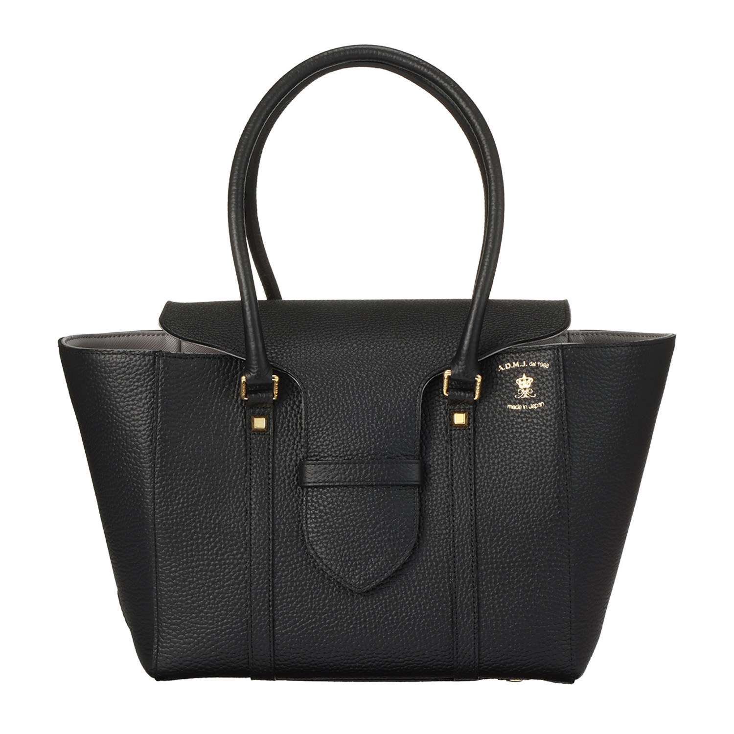 エーディーエムジェイ 牛革シュリンク型押し トートバッグ