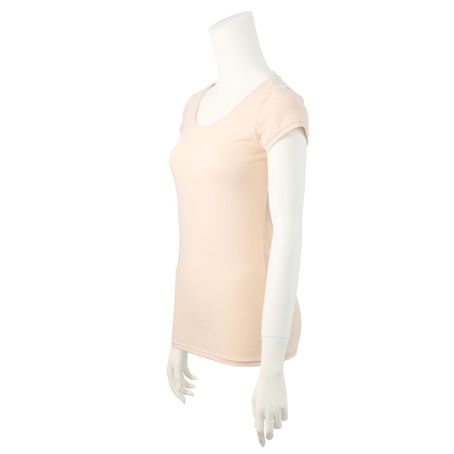 きれいバリア ヨゴレ対策 襟高デザイン フレンチスリーブインナー 同色３枚セット