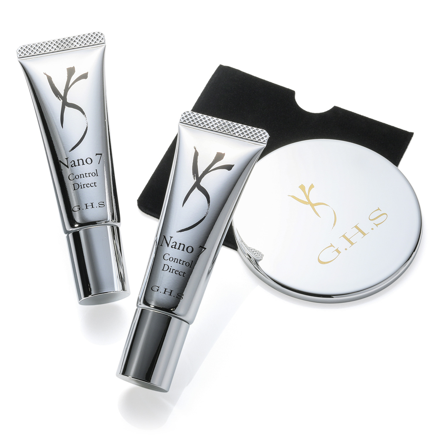 ジーエイチエス 独自技術を用いて開発 ハリ潤いのある頭皮へ ナノ　７　コントロール ダイレクト ２本ミラー付セット