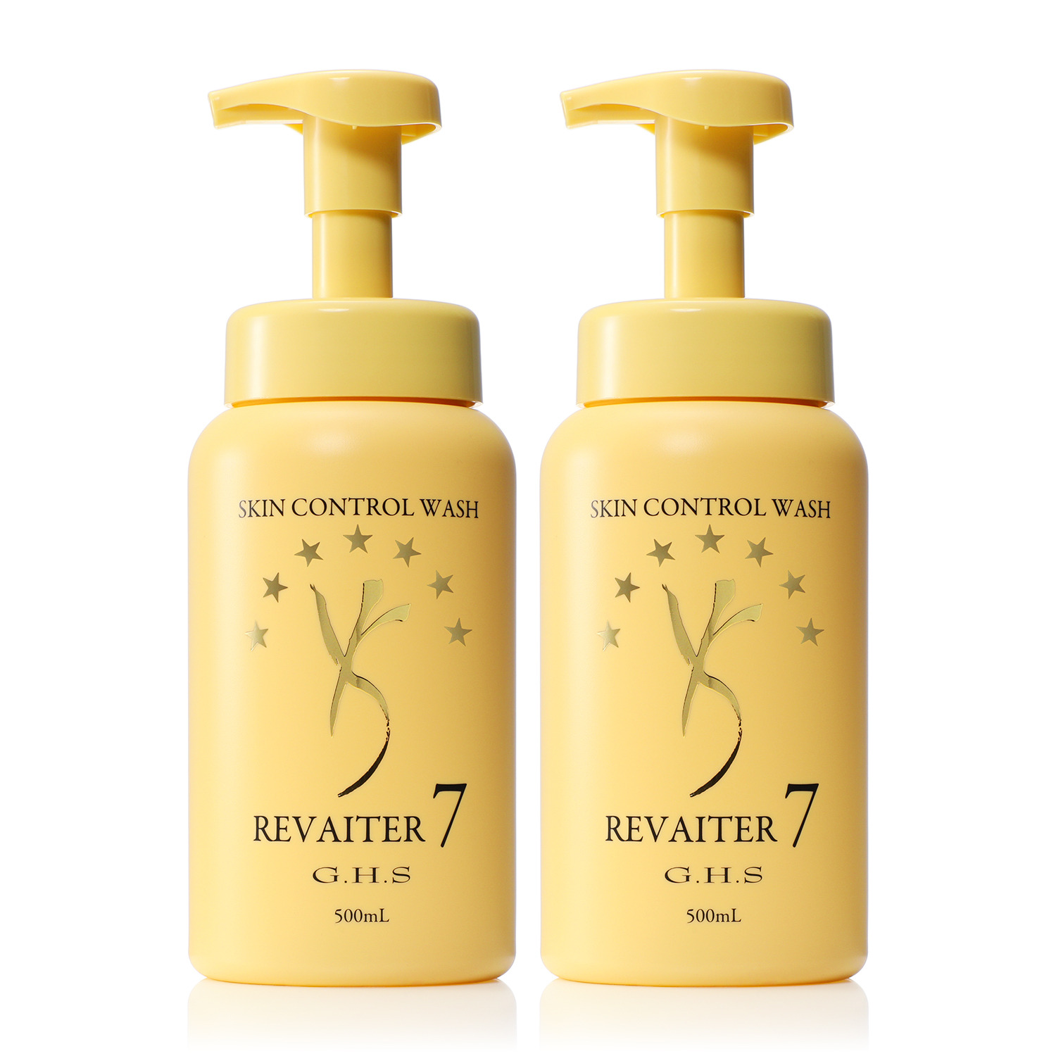 ジーエイチエス 濃密泡でお顔・身体の 摩擦レス洗浄ケア 潤いのあるツヤ肌へ スキンコントロール ウォッシュ ２本セット