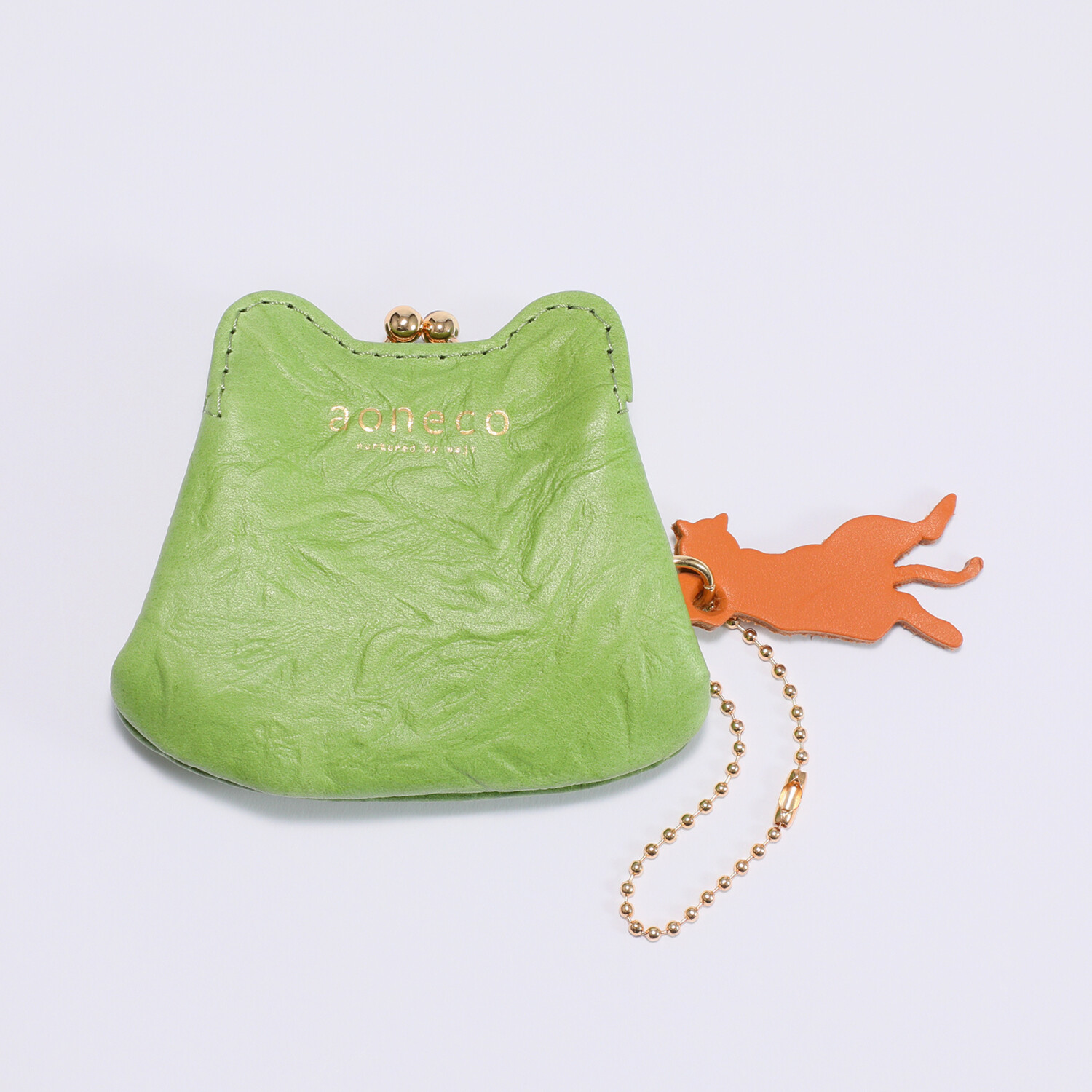 アオネコ がま口マイクロケース＆ ポーチＳ ＜保護ネコ寄付チケット 　７７０円分付＞