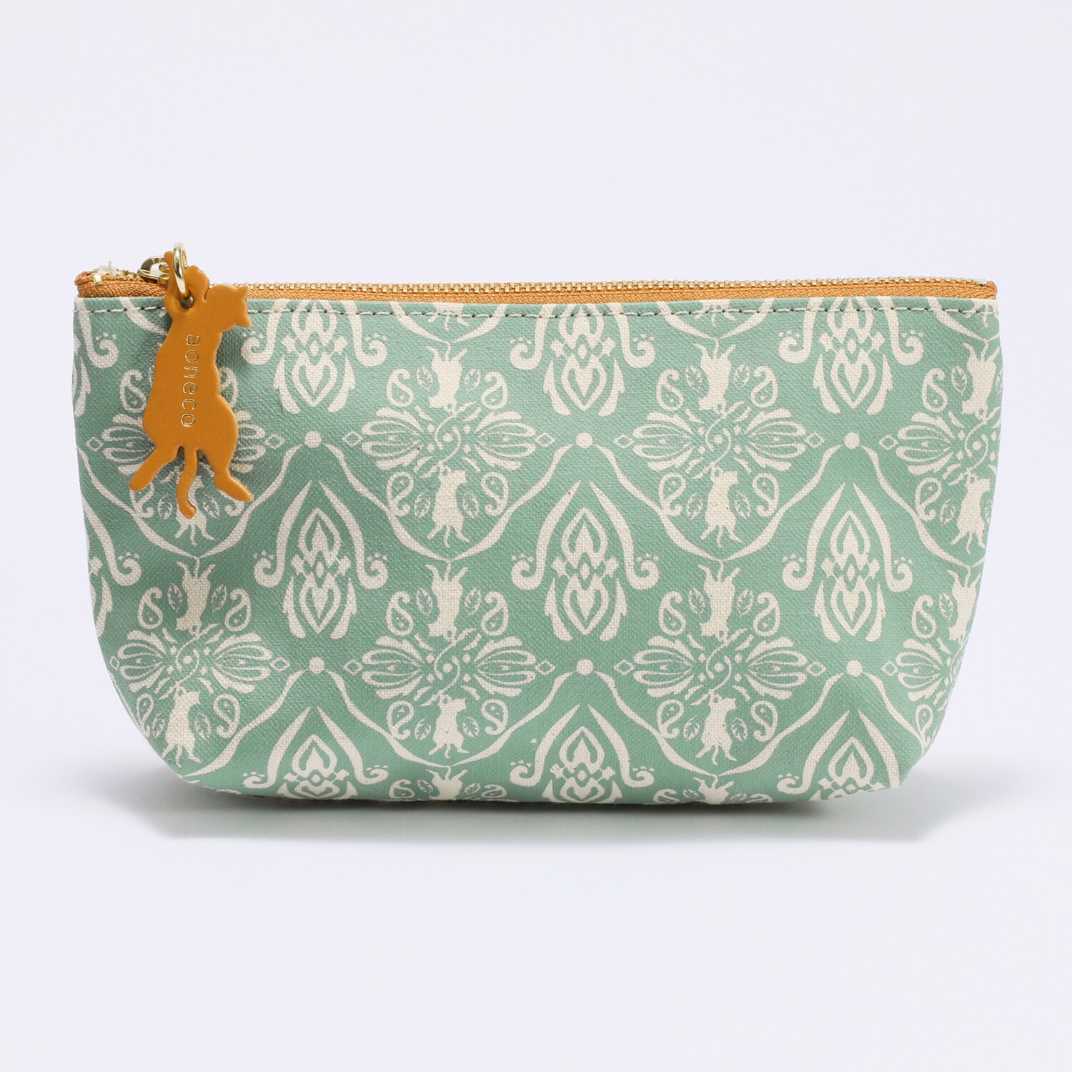 アオネコ がま口マイクロケース＆ ポーチＳ ＜保護ネコ寄付チケット 　７７０円分付＞