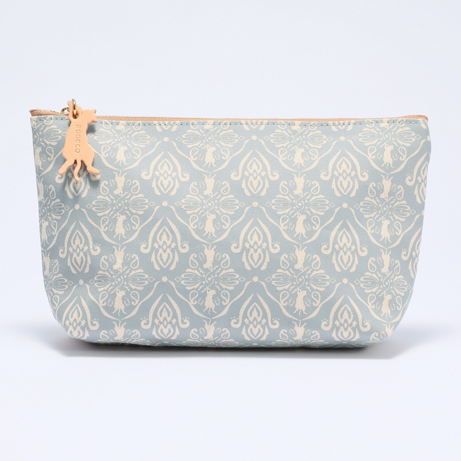 アオネコ がま口ミニウォレット＆ ポーチＭ ＜保護ネコ寄付チケット 　１３４０円分付＞