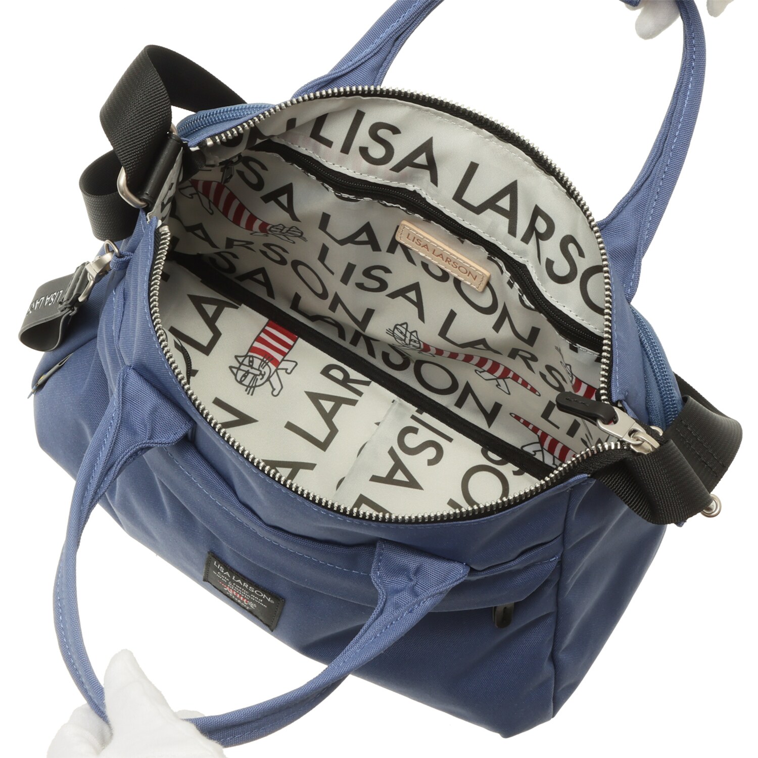 リサ・ラーソン エコバッグ付 はっ水・軽量 ２ウェイショルダーバッグ