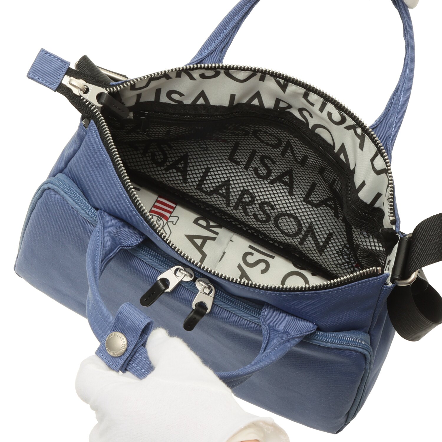 リサ・ラーソン エコバッグ付 はっ水・軽量 ２ウェイショルダーバッグ