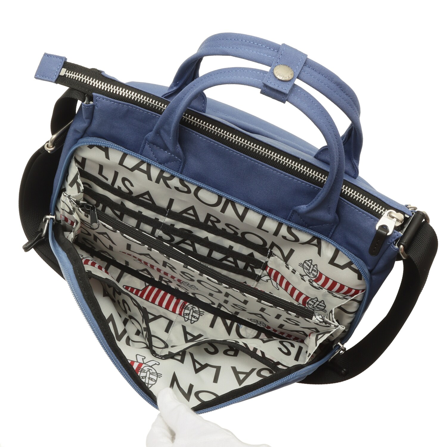 リサ・ラーソン エコバッグ付 はっ水・軽量 ２ウェイショルダーバッグ