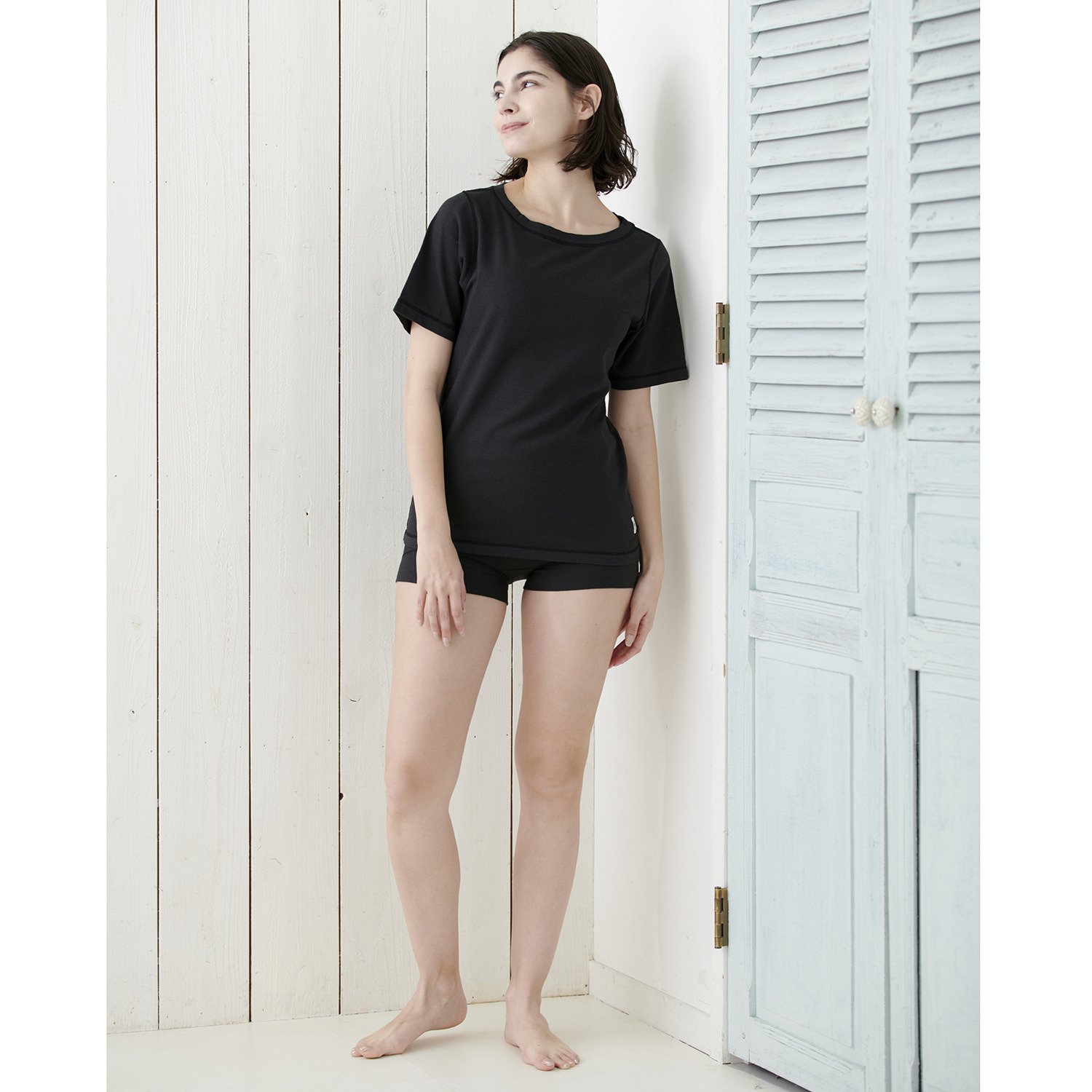 丸福ガーゼ 素肌に着て気持ちいい！ 半袖トップス