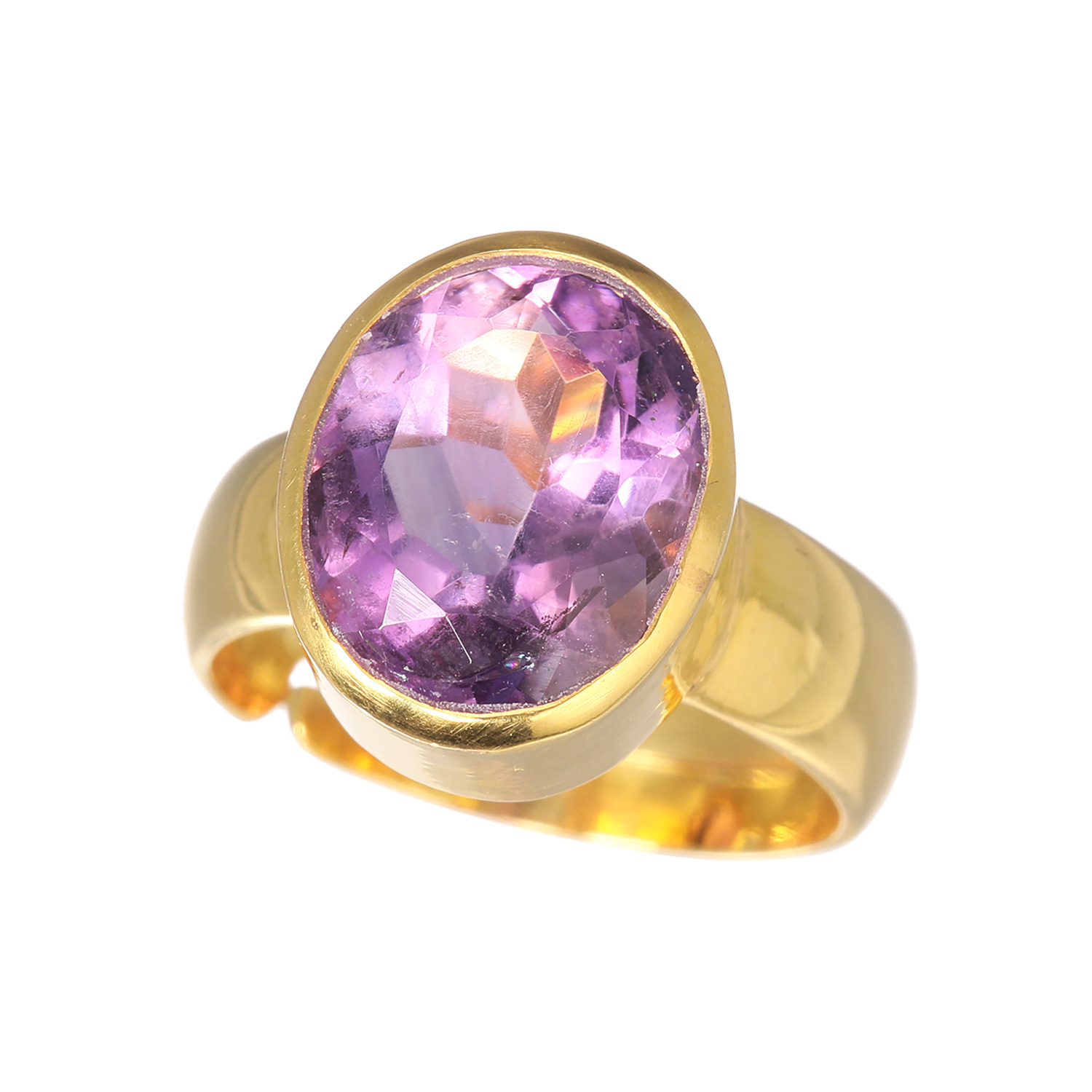 幸石堂 福禄寿の天然石 金福祈願 オーバルストーン リング