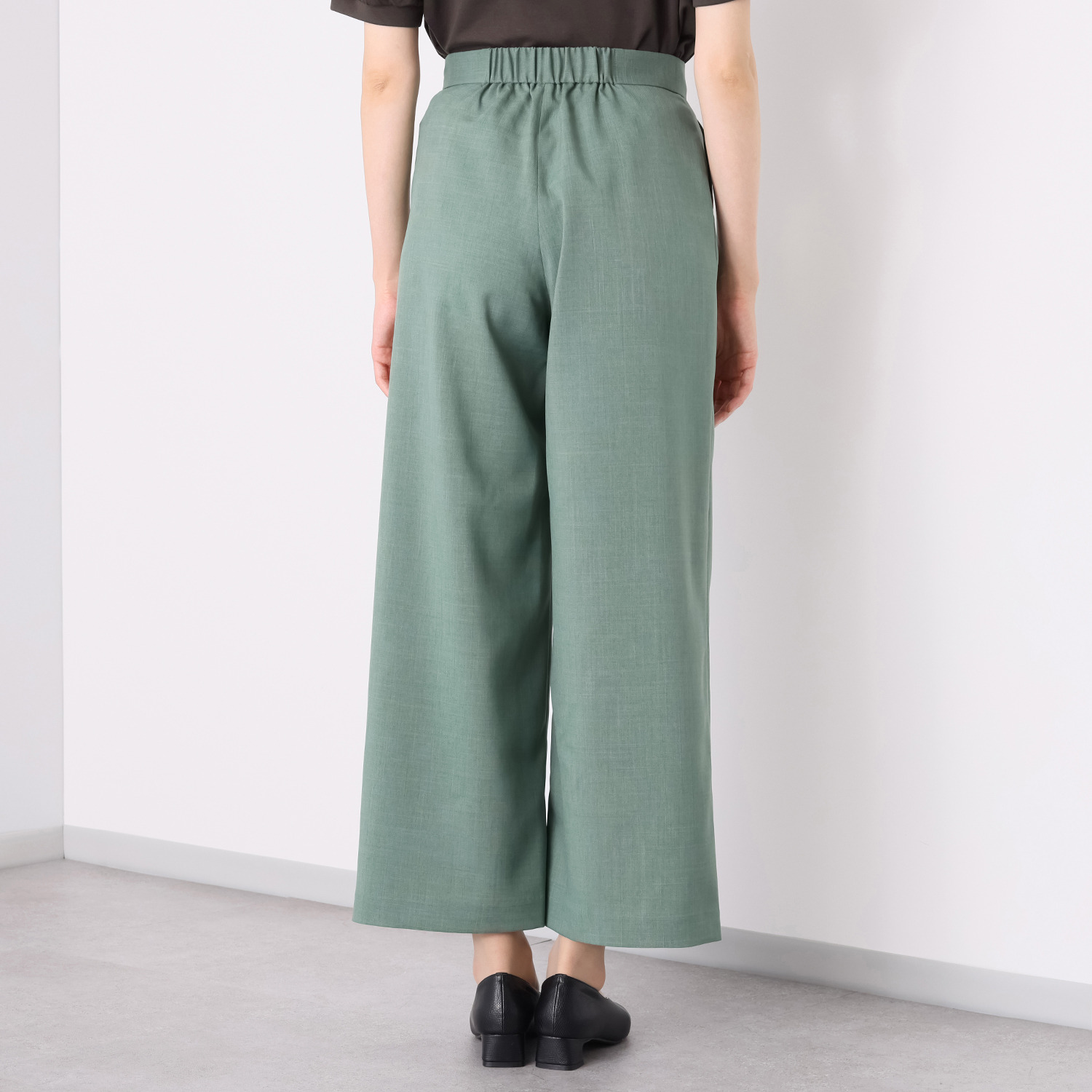 ボン・サンス ワンタック ワイドパンツ