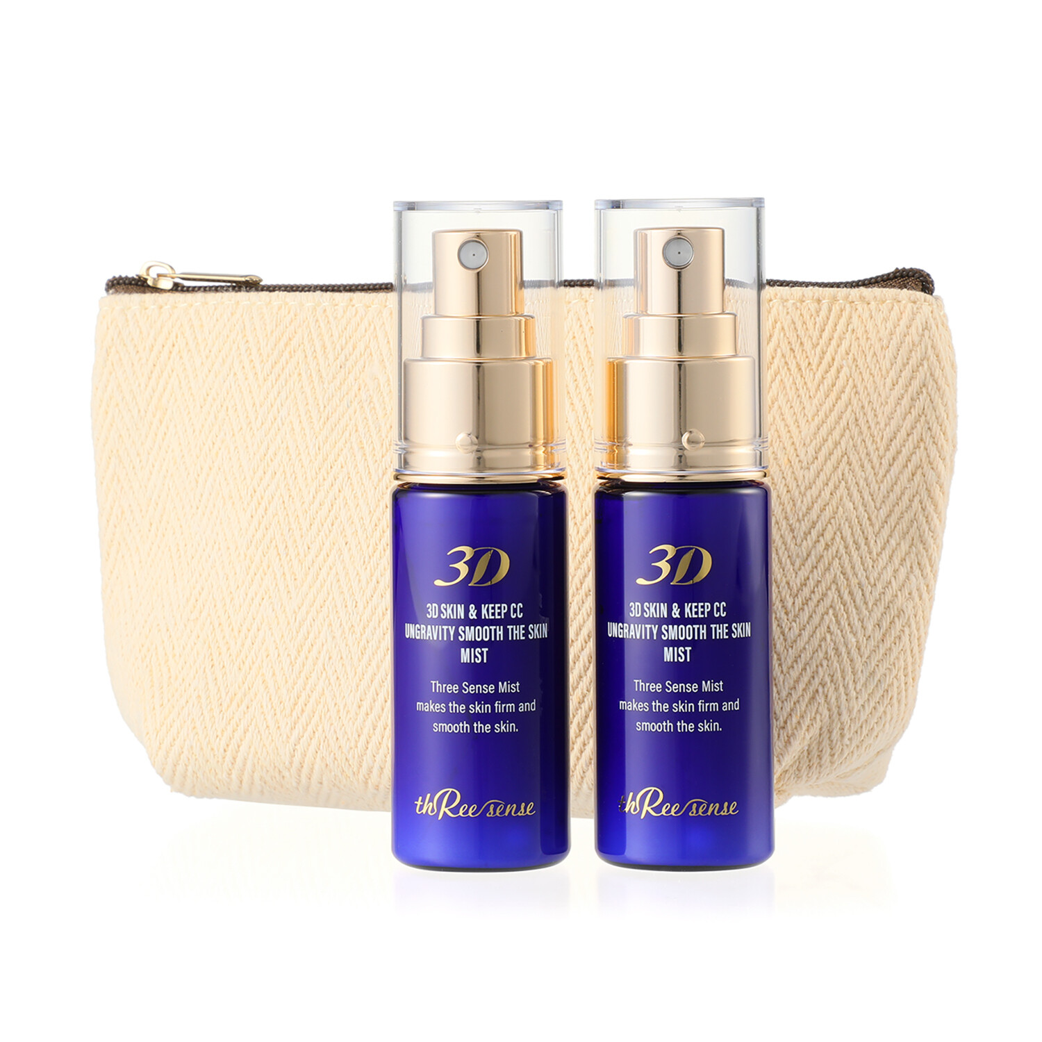 スリーセンス メイク崩れ防止＆ 小じわカバー＆ トーンアップ演出！ スリーディーミスト ２本スペシャルセット