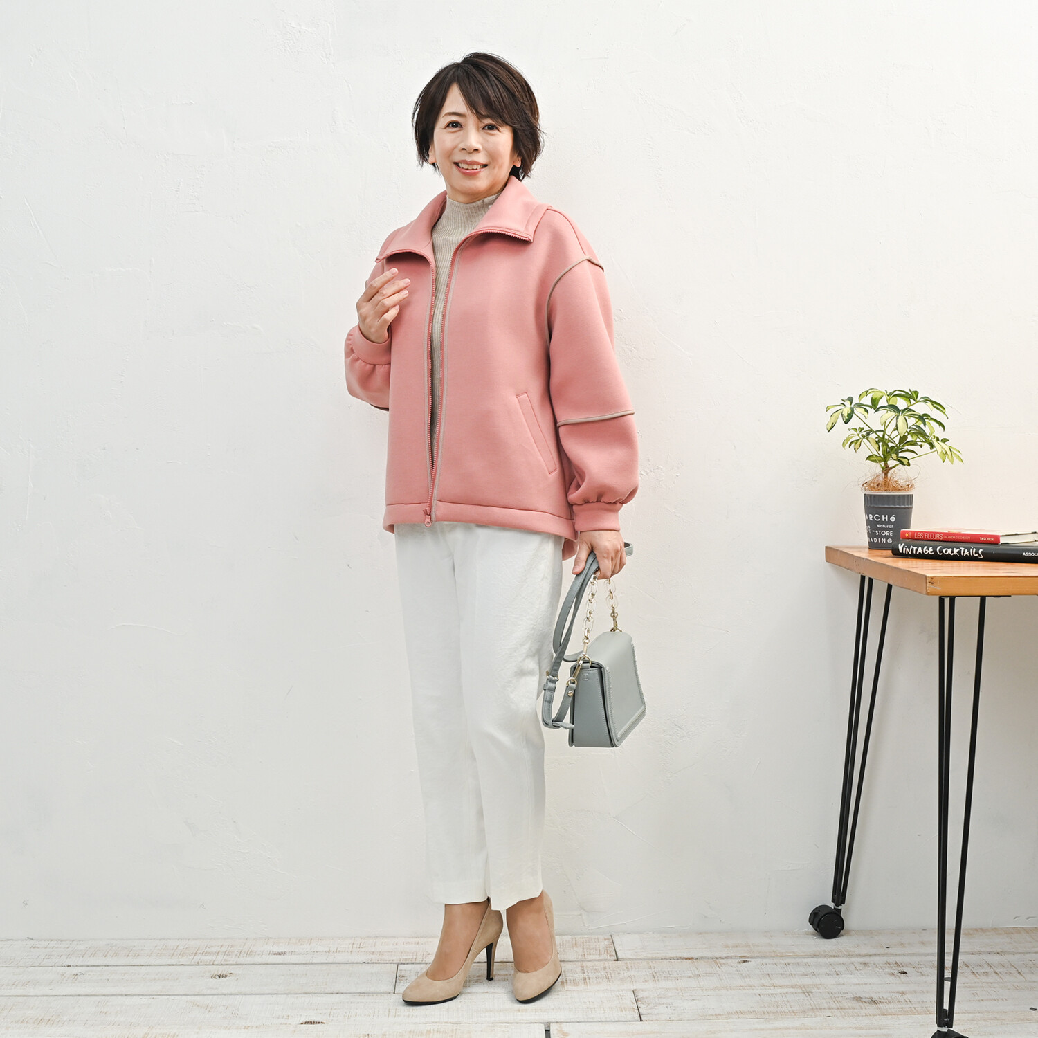 アンリック　オー　ブルー ソフトダンボール パイピングアクセント バックシャン エアーブルゾン