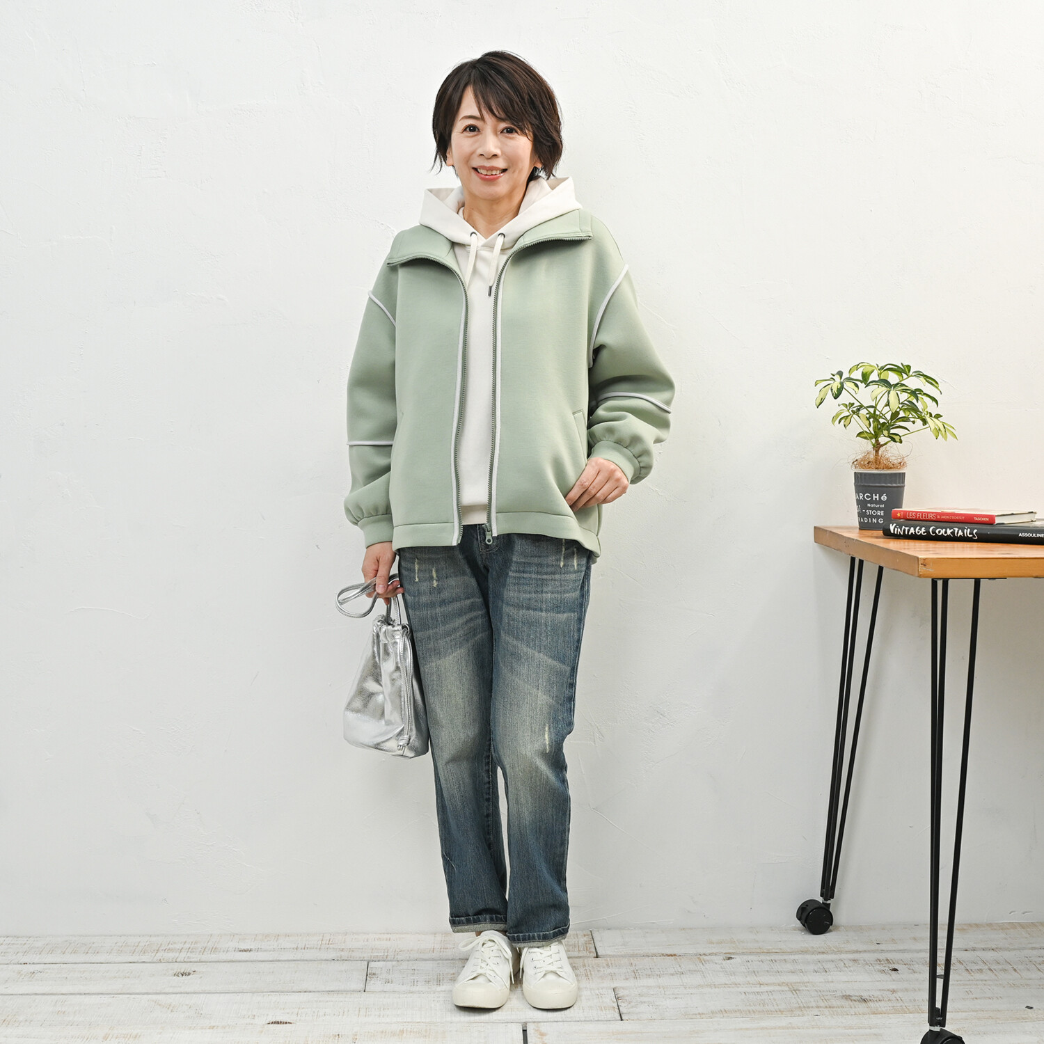 アンリック　オー　ブルー ソフトダンボール パイピングアクセント バックシャン エアーブルゾン