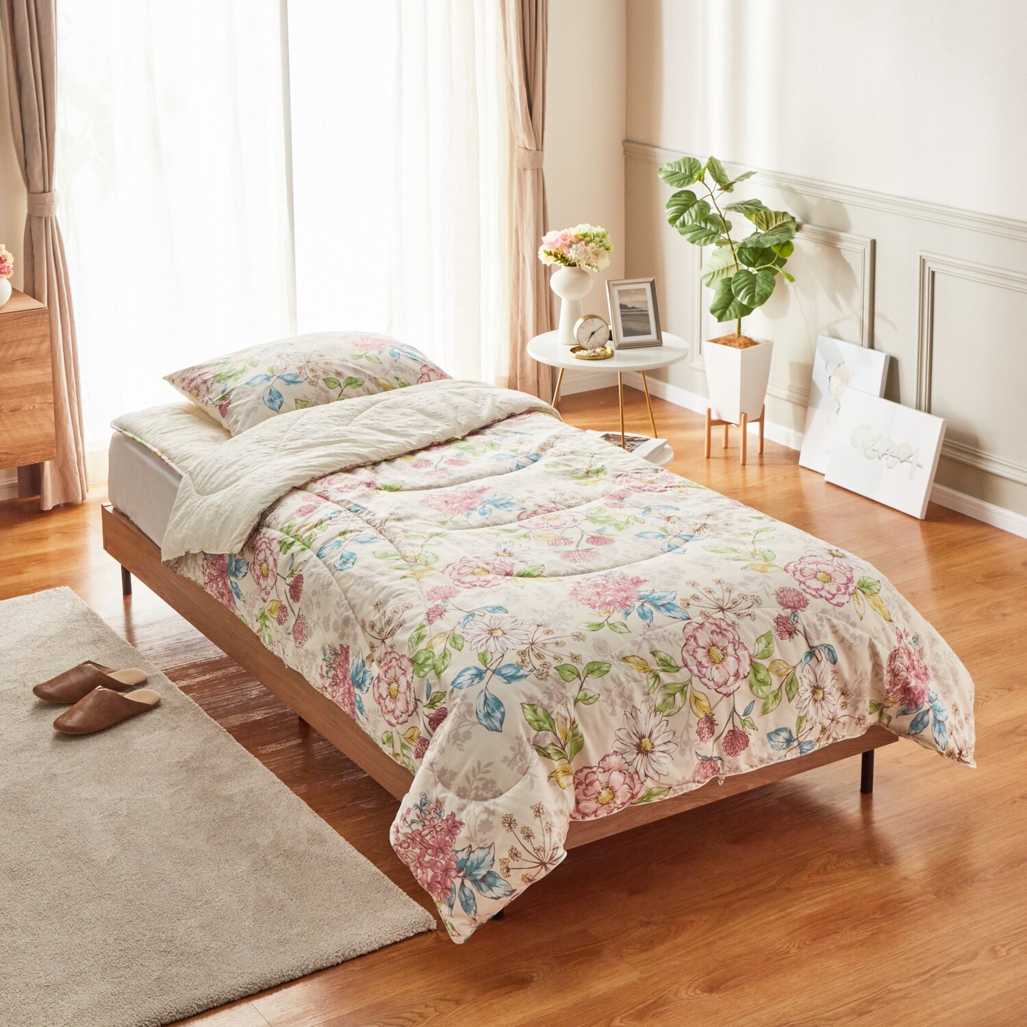 モリリン メルティーリッチダウン ほこりが出にくい 防ダニ・ウォッシャブル ふわもち敷きパッド ＜クイーン＞