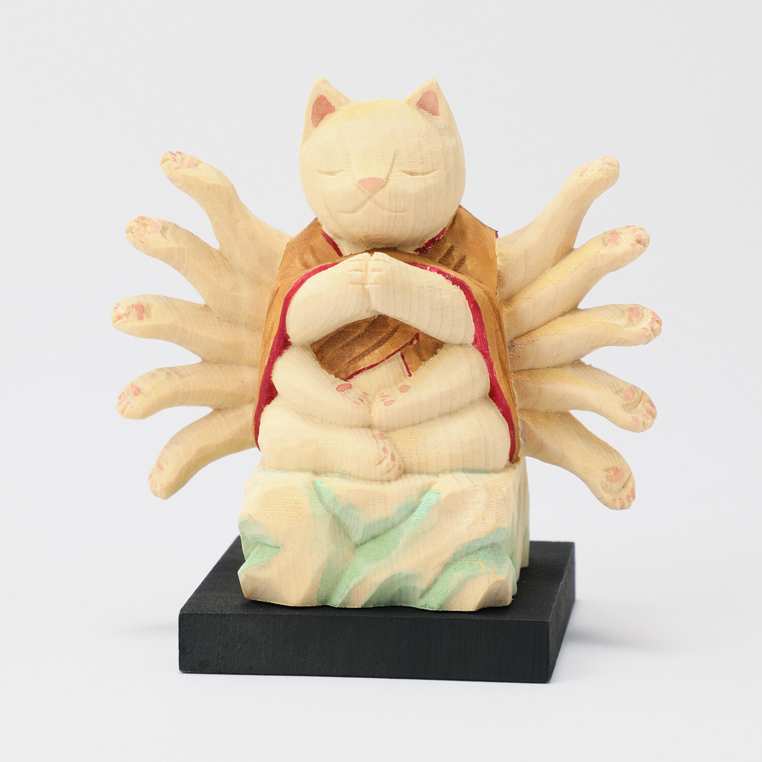 猫ｂｕｄｄｈａ 木彫り像