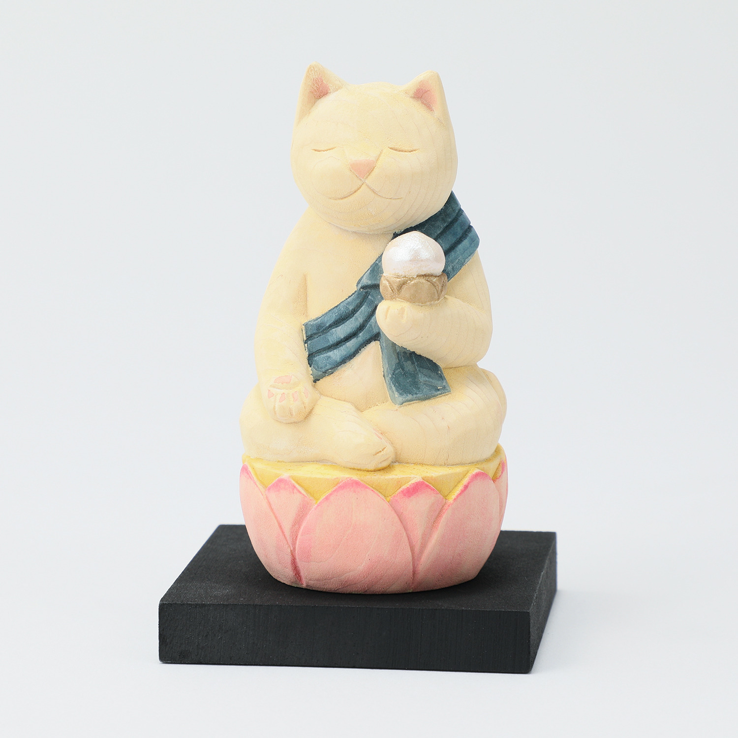 猫ｂｕｄｄｈａ 木彫り像