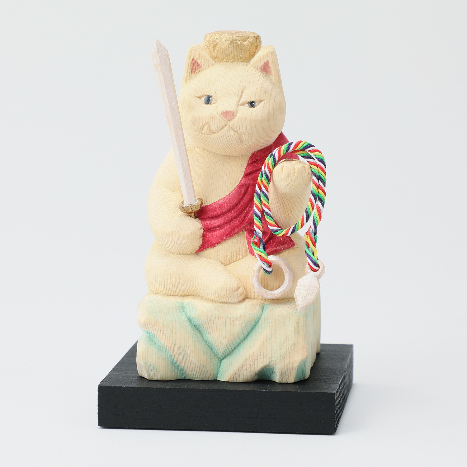 猫ｂｕｄｄｈａ 木彫り像